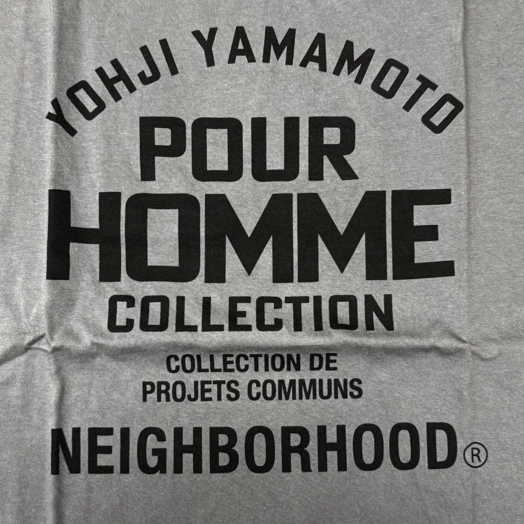 Yohji Yamamoto Yohji Yamamoto POUR HOMME × NEIGHBORHOOD T-Shirt XL Gray Short Sleeve Mens Regular Cotton White? Size US XL / EU 56 / 4 - 3 Thumbnail