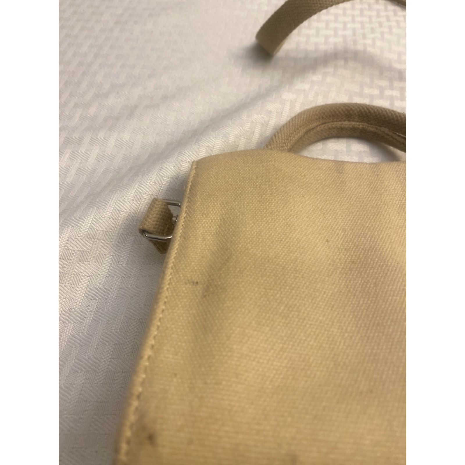 Brandon Blackwood Brandon Blackwood End Systemic Racism Tan Cream Canvas Mini Tote Bag Crossbody Mini Bag Womens Size ONE SIZE - 6 Thumbnail