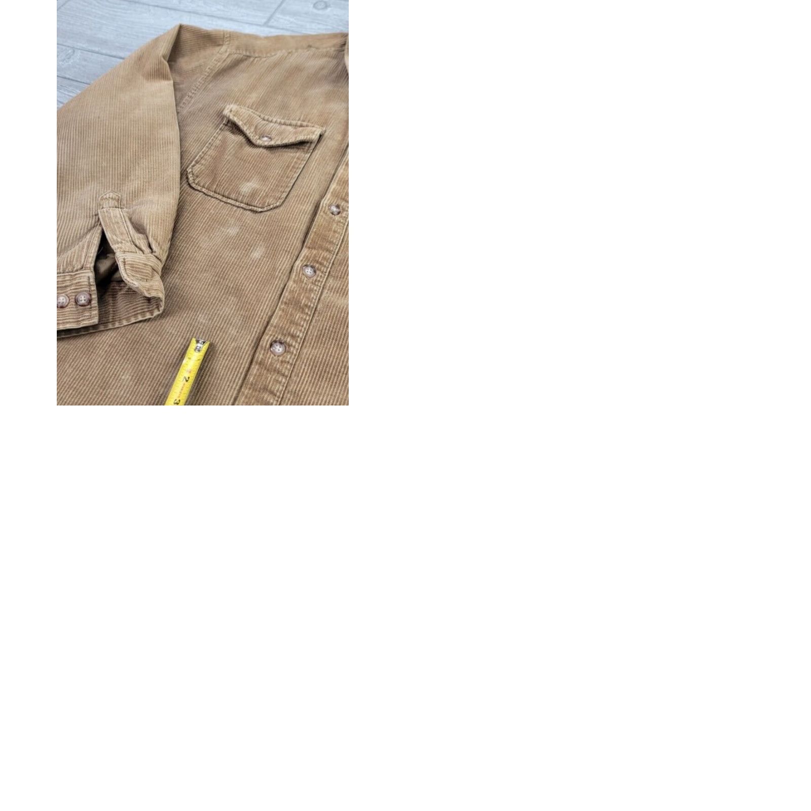 Gap VINTAGE Gap Heavy Shirt Corduroy Quilted Lined Button Up Shacket Brown Men XL 90s Shacket Shirt Mens Size US XL / EU 56 / 4 - 9 Thumbnail