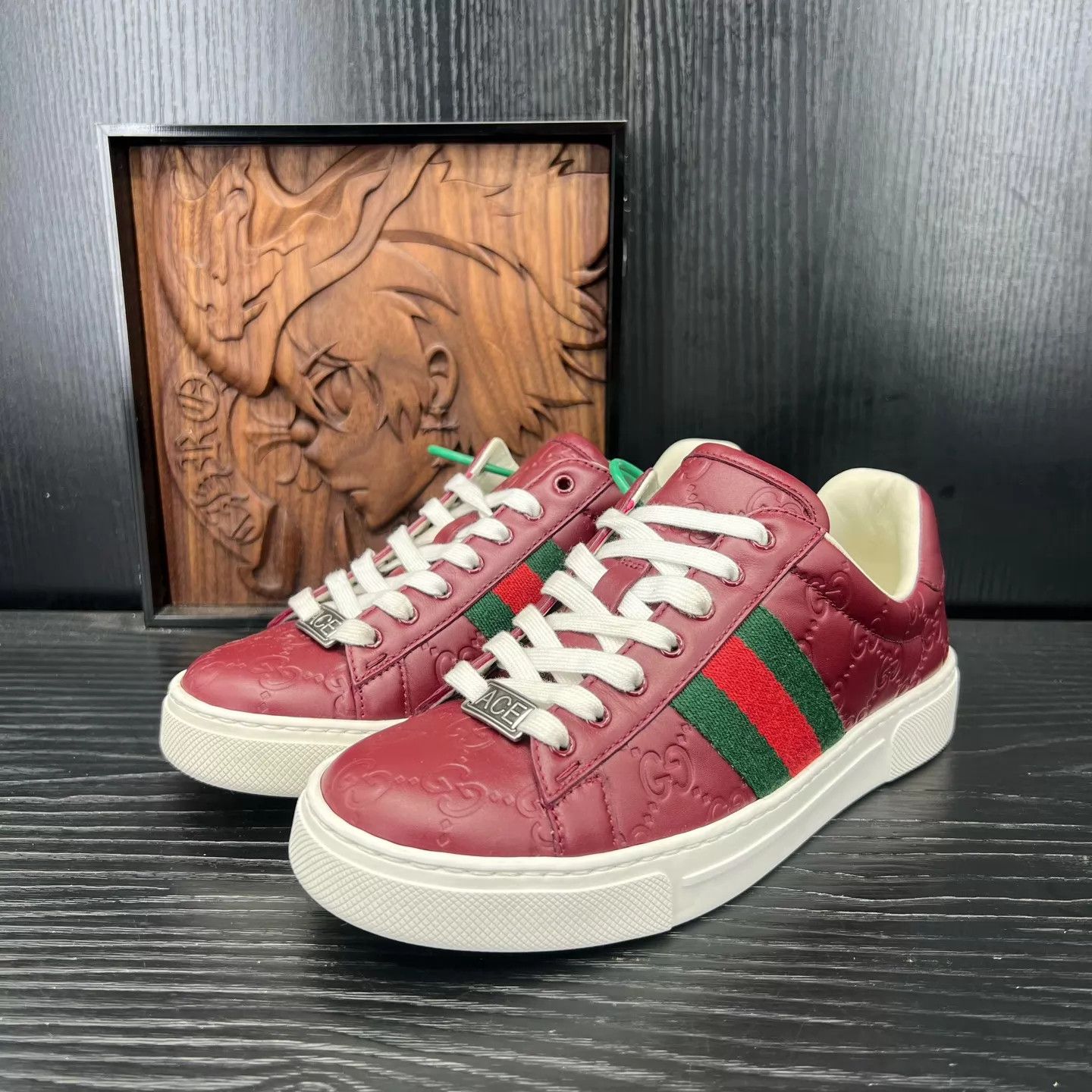 Gucci Gucci Ace Red Sneaker 35.5 Worn Once Size US 5 / IT 35 - 1 Thumbnail