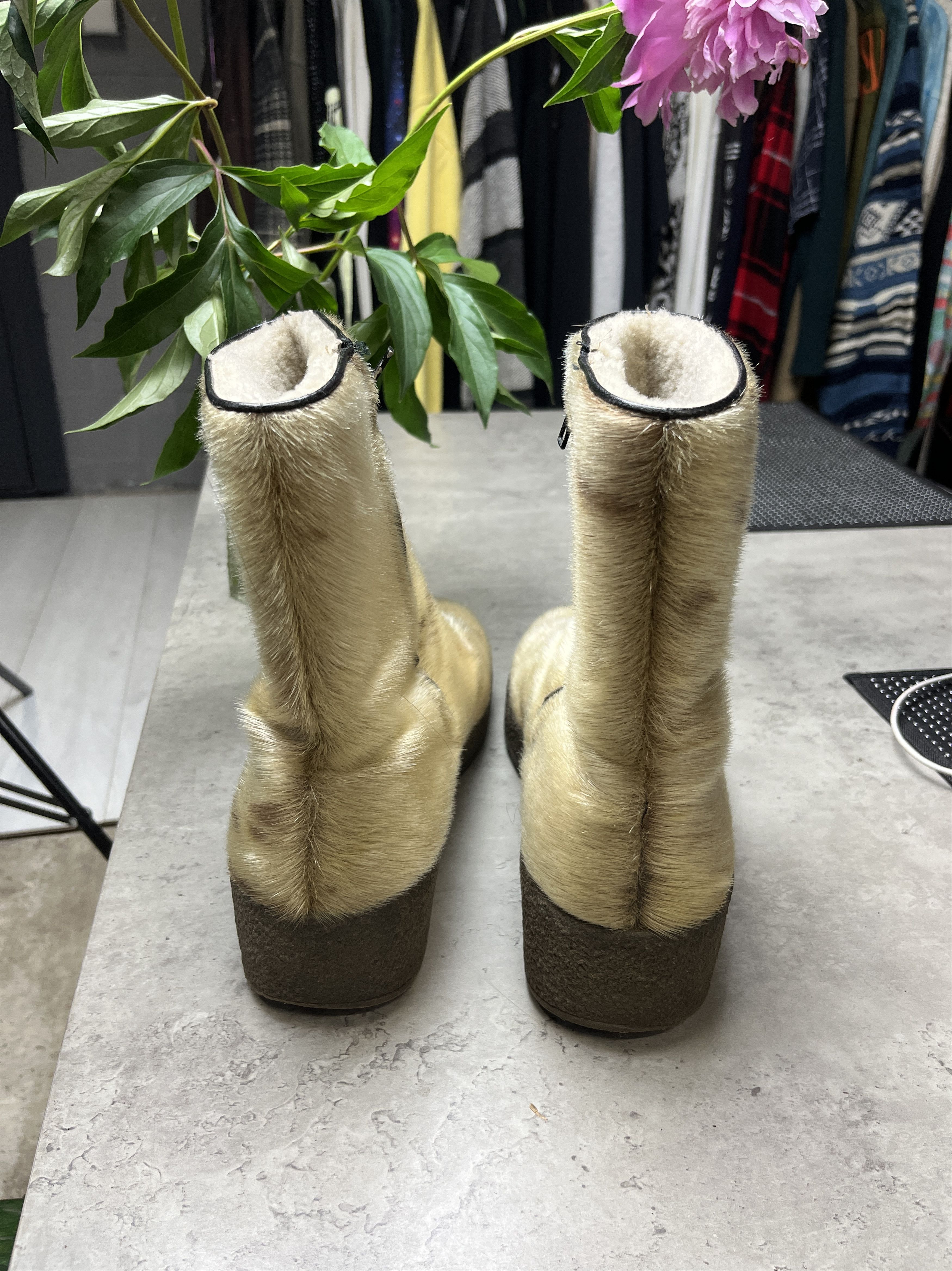 Other 1970s VINTAGE GENUINE SEAL FUR WINTER BOOTS - 5140 Size US 10.5 / EU 43-44 - 6 Thumbnail