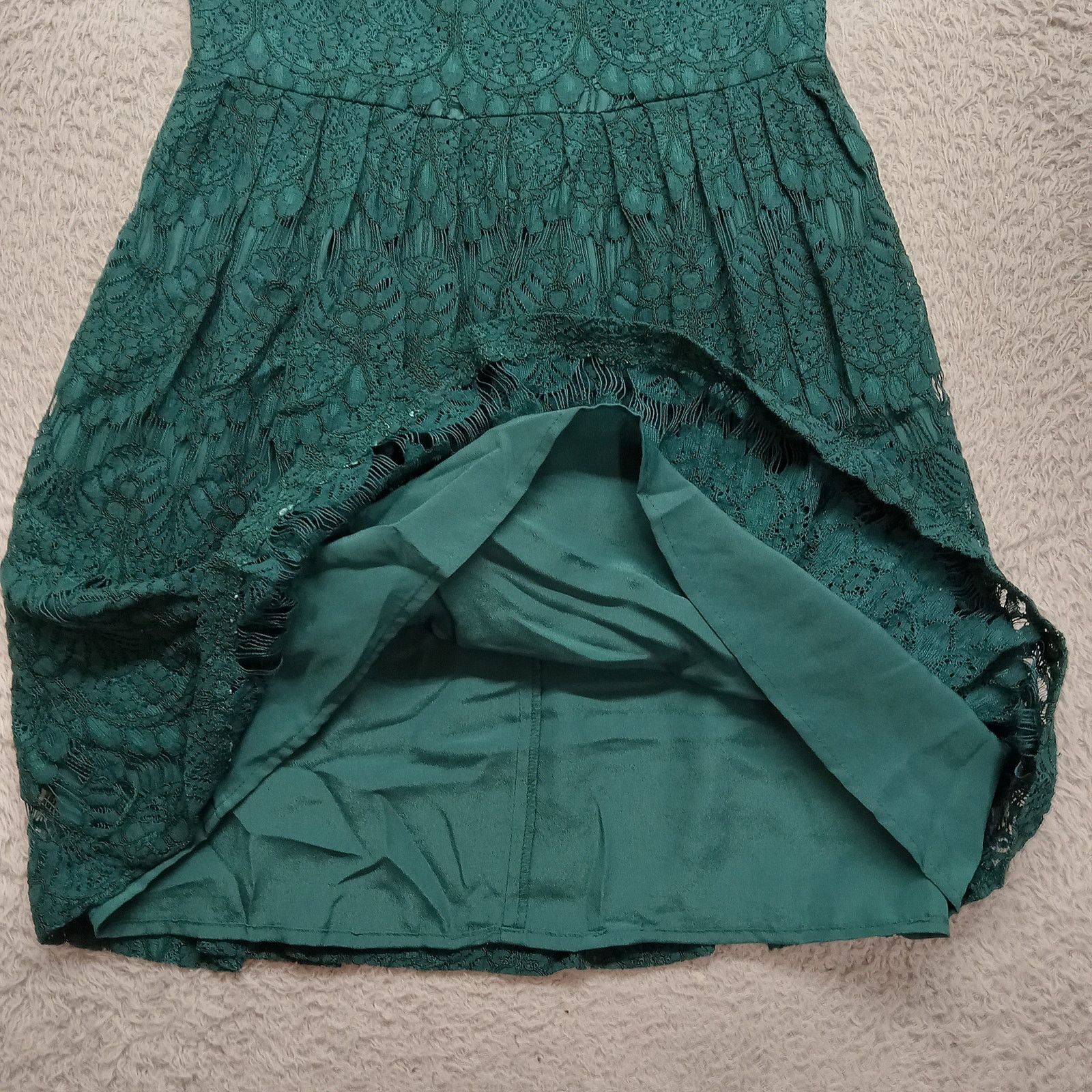 & Other Stories Forever 21 Exclusive Lace Dress M Emerald Green Lined Zip Size M / US 6-8 / IT 42-44 - 4 Thumbnail