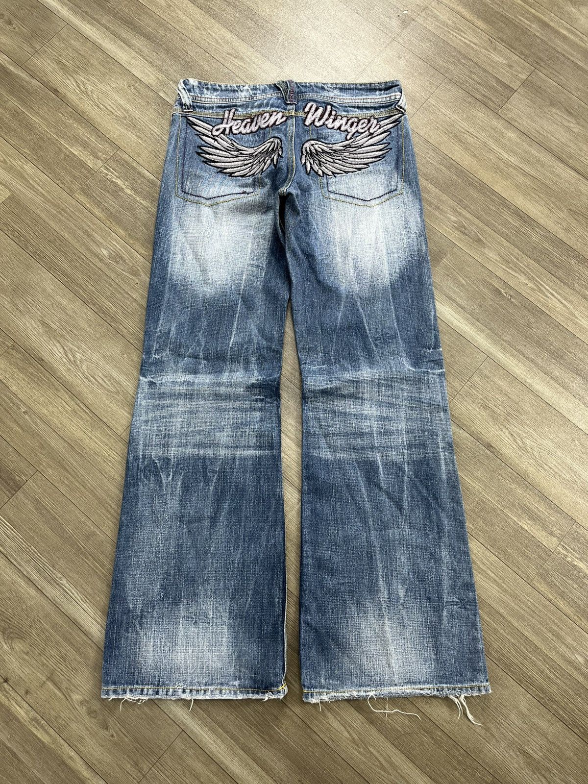 If Six Was Nine Flare Jeans High Street Japan Boot Cut Heaven Winger Jeans Size US 28 / EU 44 - 19 Thumbnail