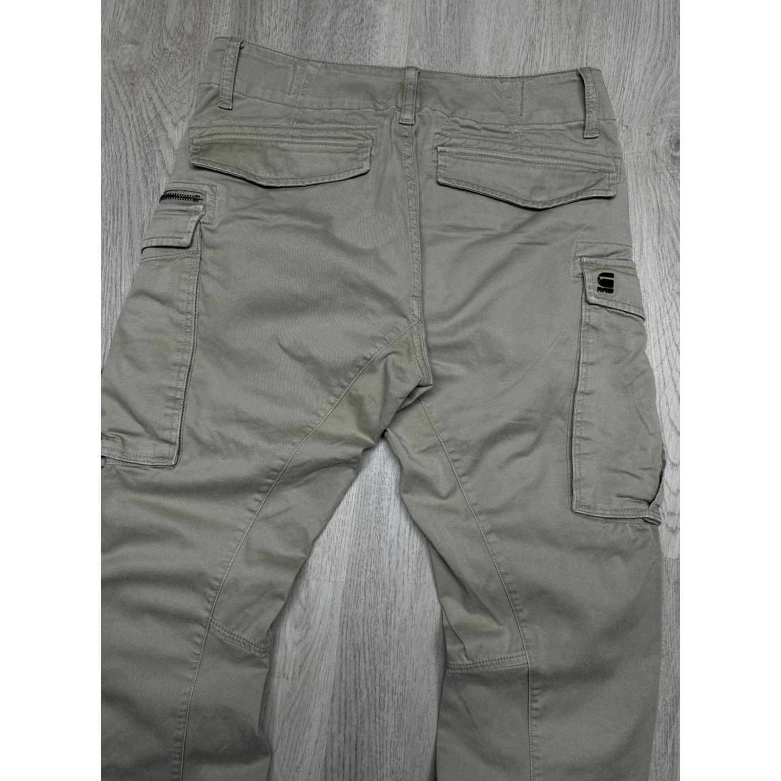 G-Star G Star Raw Mens Rovic Zip 3D Regular Tapered Cargo Pants Size 28 Beige Cotton Logo Pockets Cargo 3D 34in Inseam Mens Size US 28 / EU 44 - 7 Thumbnail