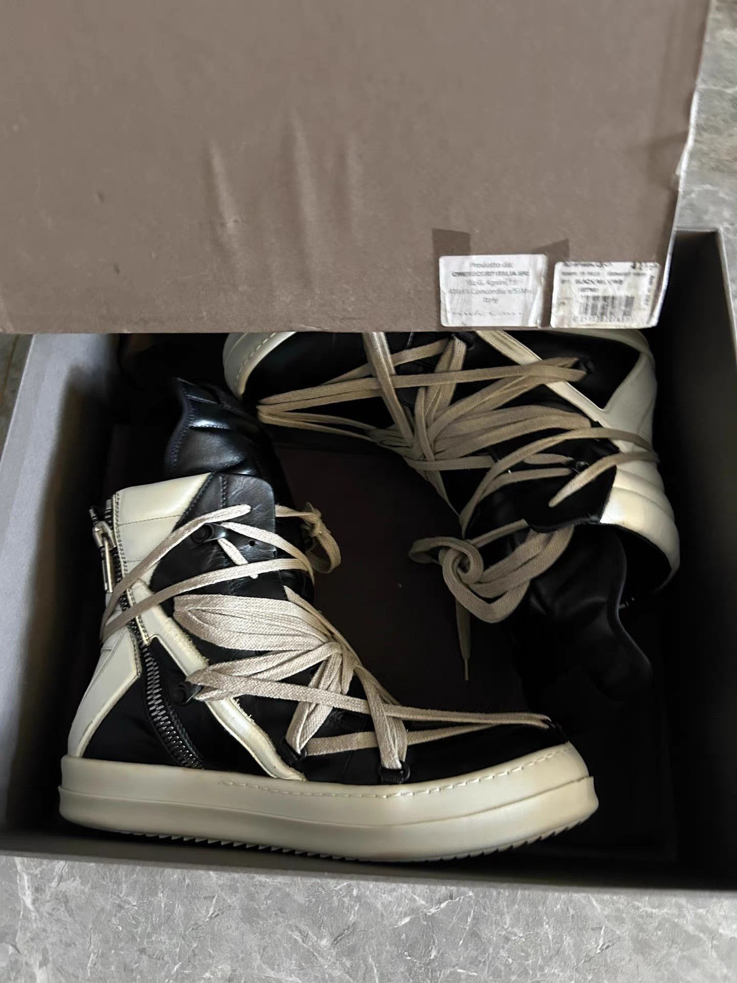 Rick Owens Rick Owens Lace-Up Triangle High Top Sneakers Size US 8 / EU 41 - 6 Thumbnail