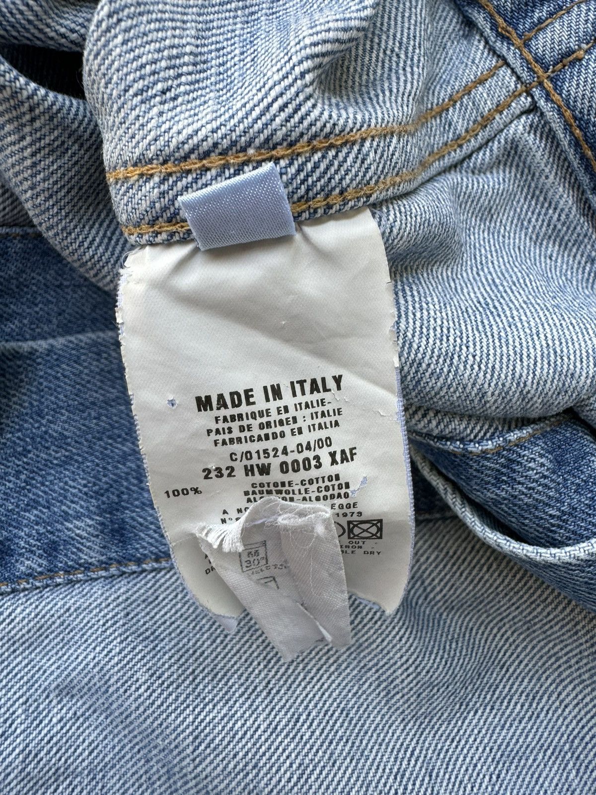 Helmut Lang Helmut Lang 2000 Type I One Pocket Sanded Blue Denim Jacket Size US S / EU 44-46 / 1 - 12 Thumbnail