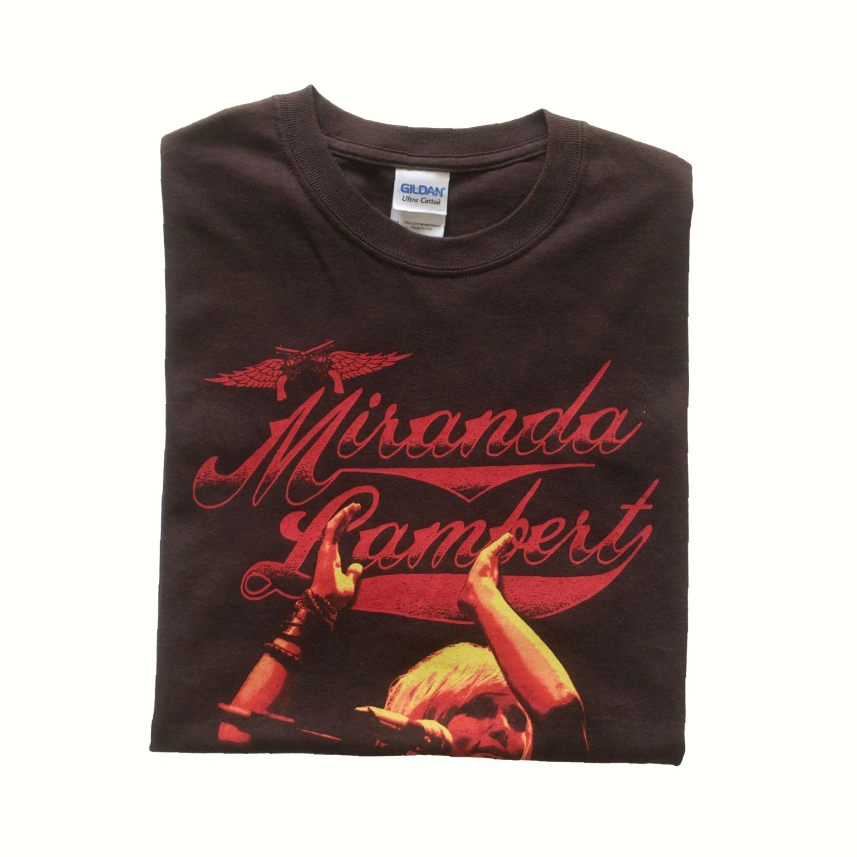 Gildan MIRANDA LAMBERT COUNTRY MUSIC TOUR T SHIRT BROWN VTG Y2K RETRO GILDAN MEN SZ M Size US M / EU 48-50 / 2 - 2 Thumbnail