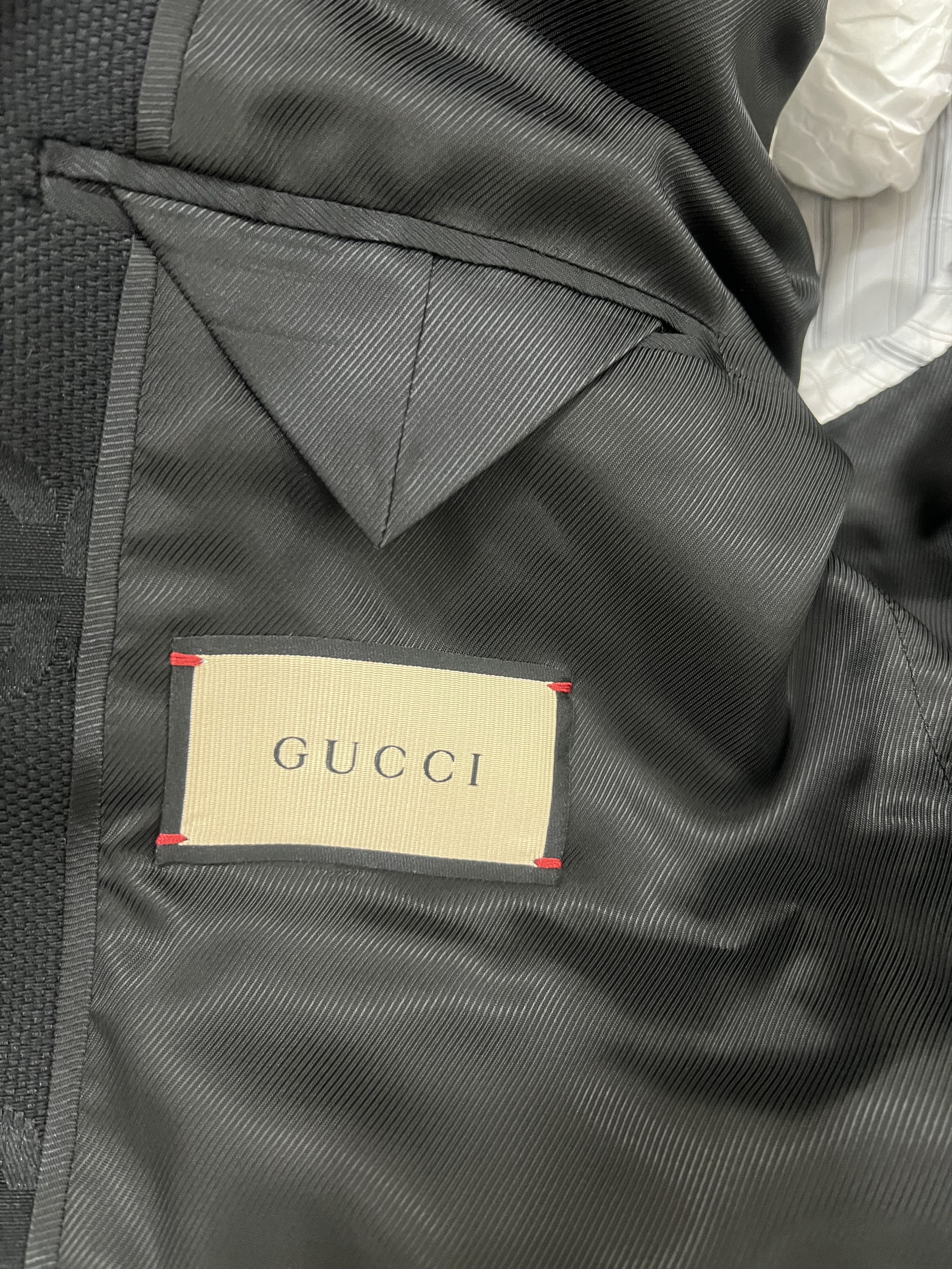 Gucci GUCCI - BLAZER IN COTONE CON LOGO JACQUARD TAGLIA 46 EU Size 46R - 5 Thumbnail
