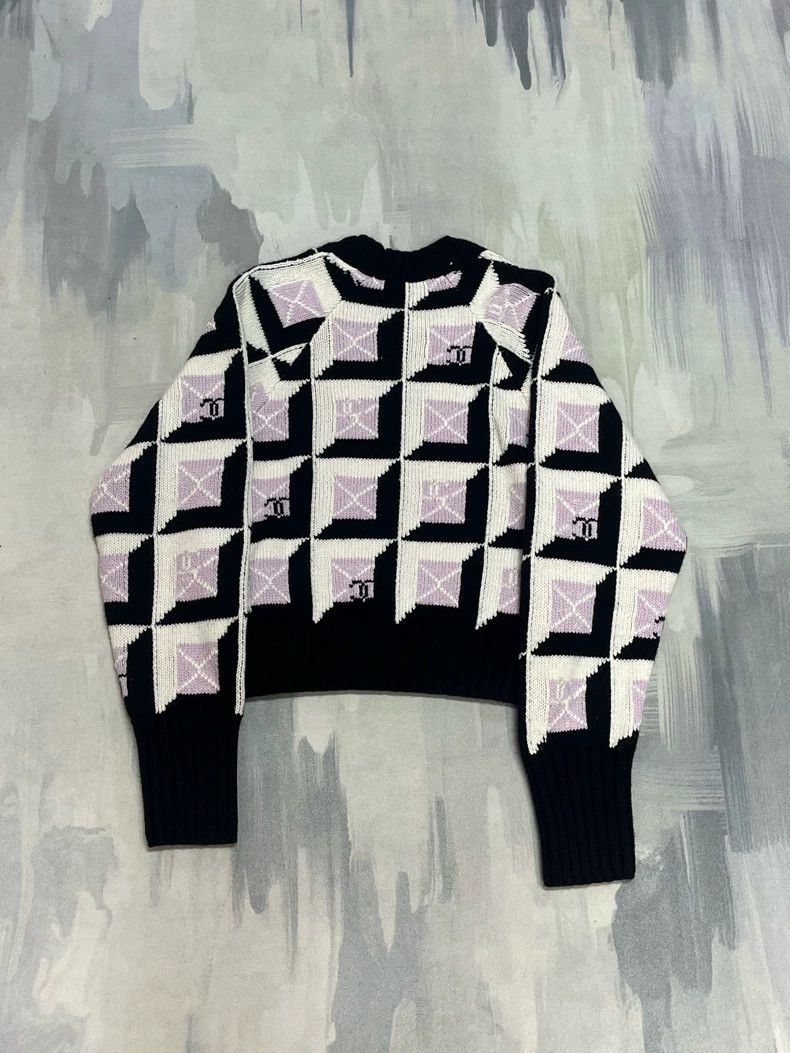 Chanel Chanel 24b cashmere plaid cashmere sweater Size XS / US 0-2 / IT 36-38 - 2 Thumbnail