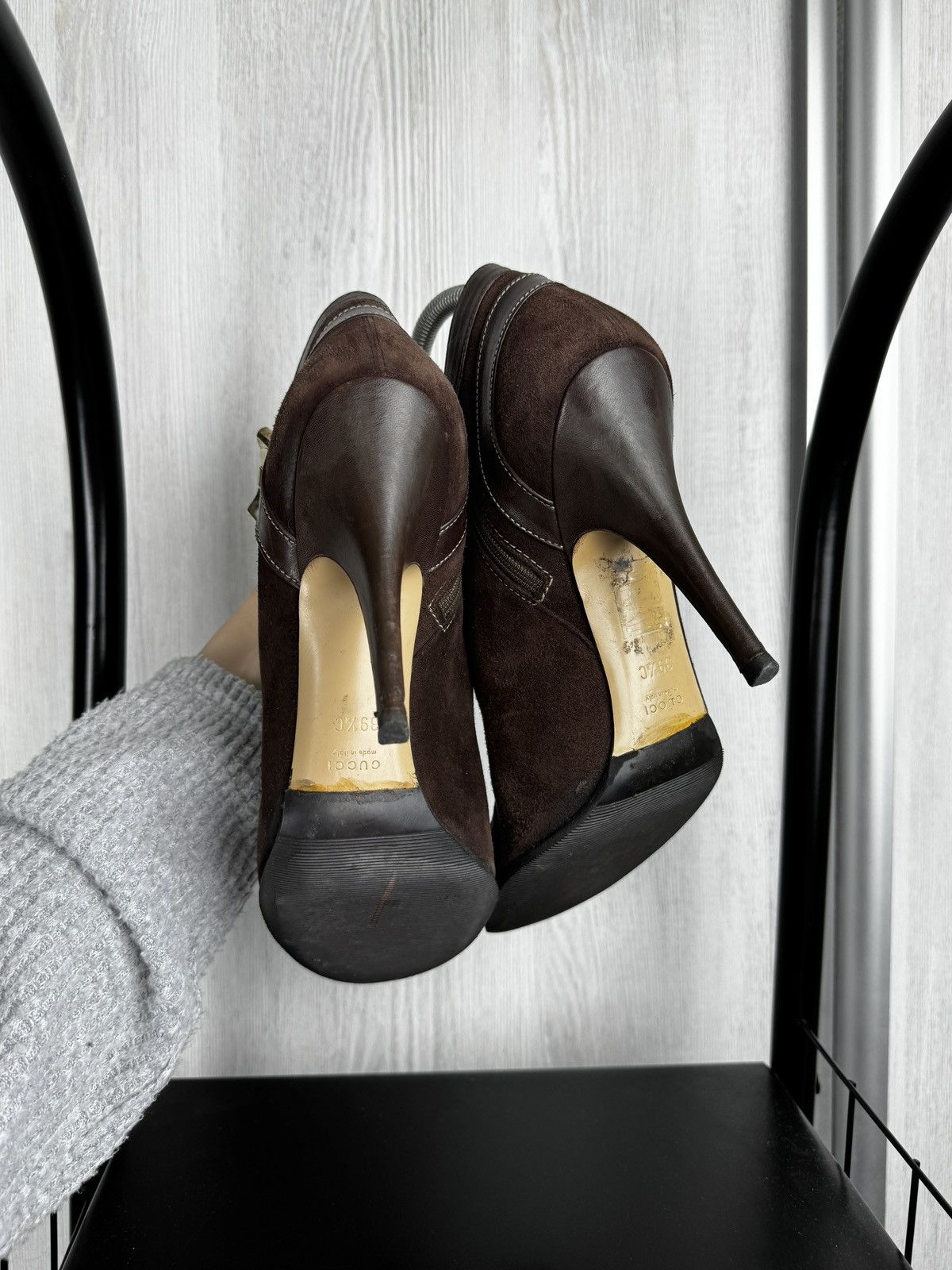 Gucci Gucci Interlocking G Logo Brown Suede Leather Heels Boots Size US 9.5 / IT 39.5 - 13 Thumbnail