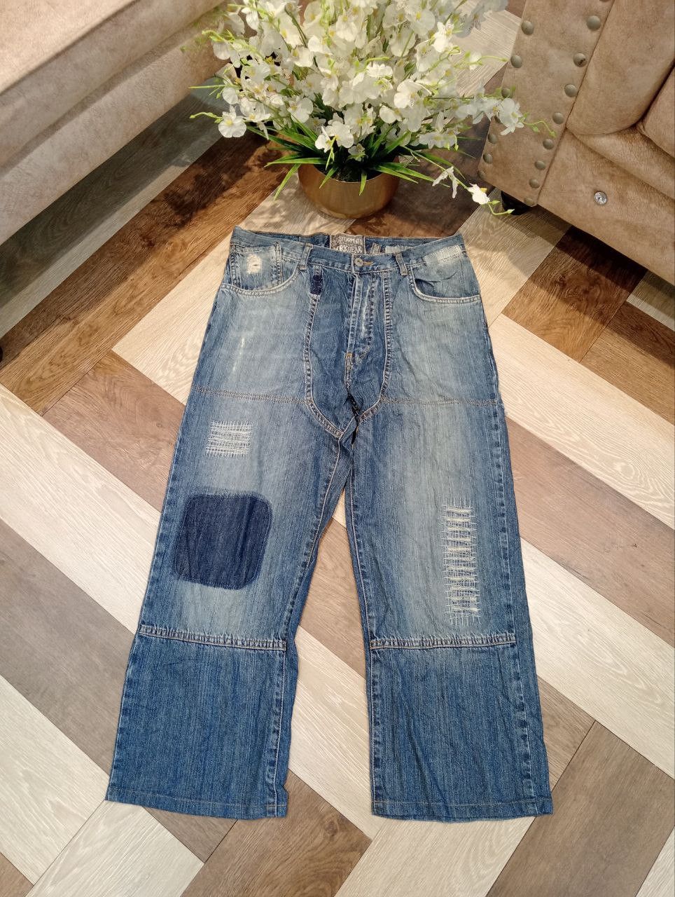 Stussy STUSSY WORKGEAR DISTRESSED JEANS - SIZE 32 Size US 32 / EU 48 - 1 Thumbnail