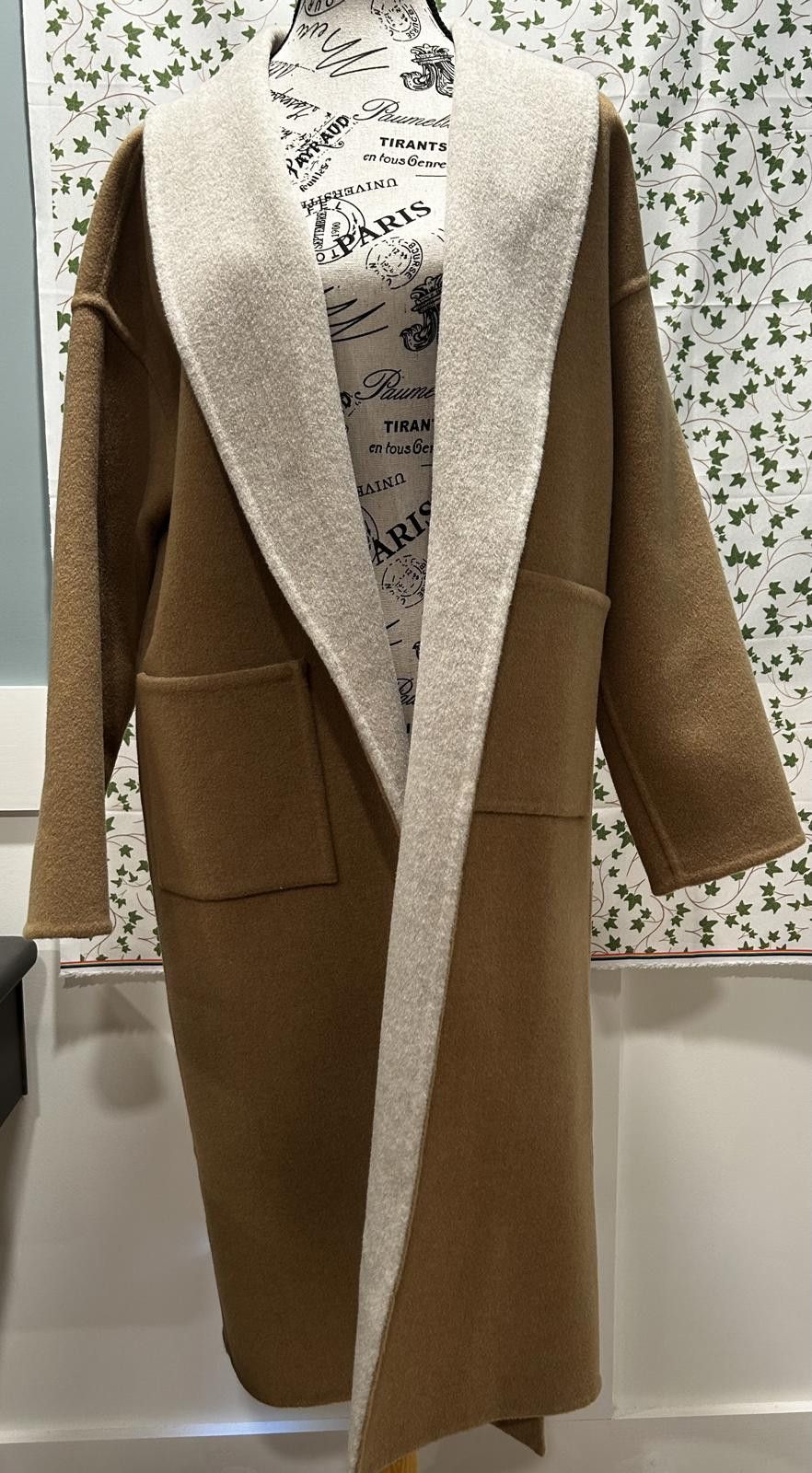 Eileen Fisher Doubleface Wool Cashmere Shawl Collar Size: XS