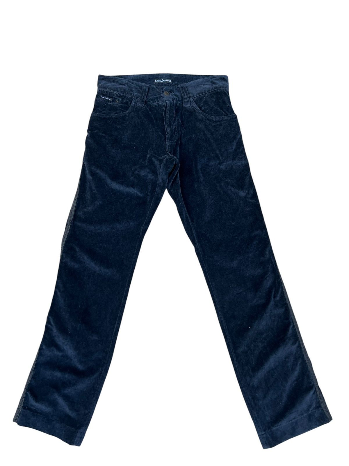 Dolce & Gabbana Dolce & Gabbana Italy Side Striped Velvet Trouser Pant Size US 30 / EU 46 - 1 Thumbnail
