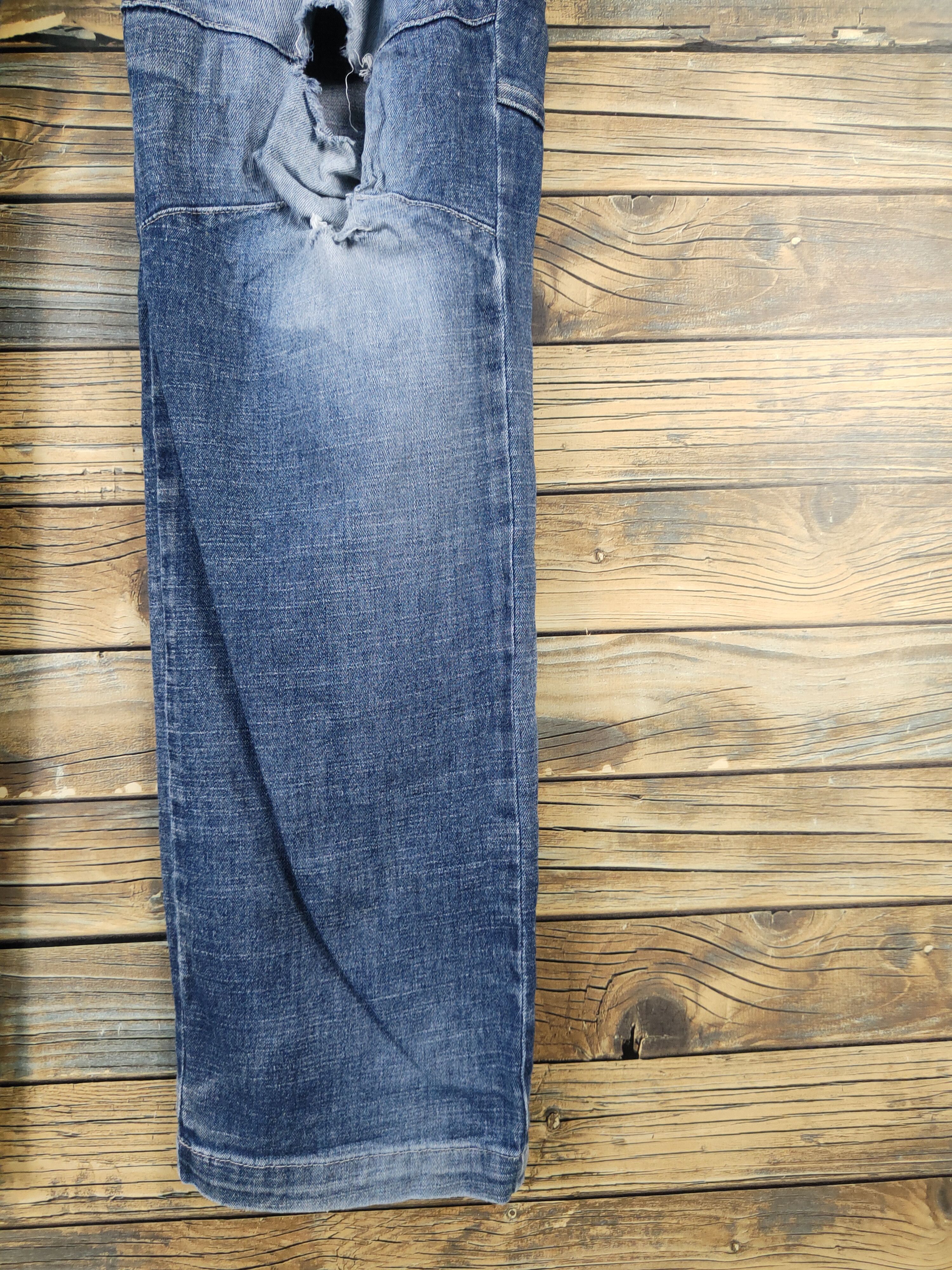 Japanese Brand FieldCore Dark Blue Distressed Ripped cargo Jeans #W1962 Size US 36 / EU 52 - 6 Thumbnail