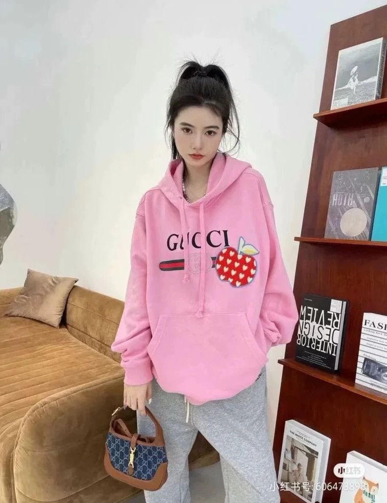 Gucci GucciPink letter cute pattern hooded long-sleeved pullover Size XS / US 0-2 / IT 36-38 - 2 Thumbnail