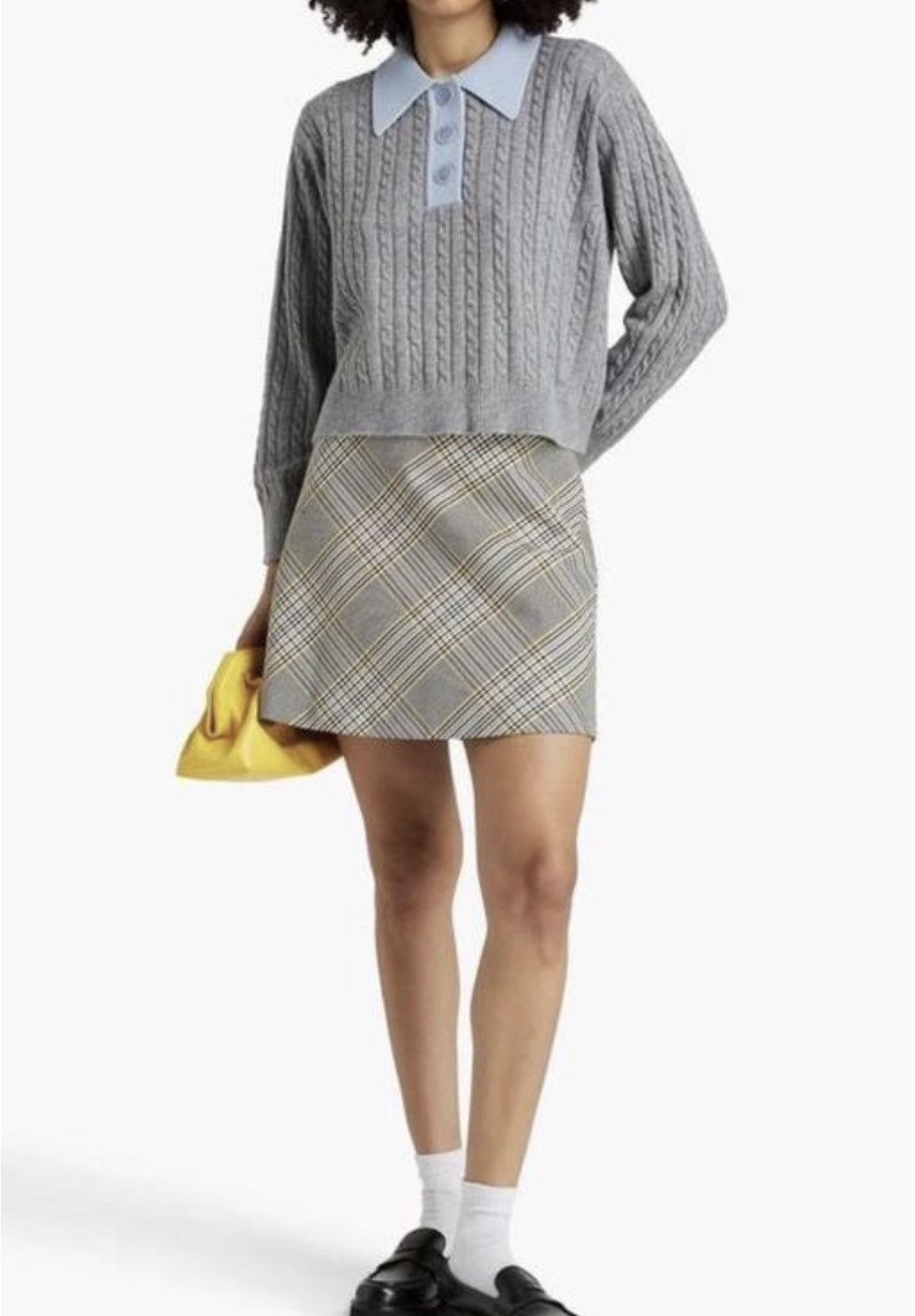 Designer × Sandro Sandro oldmoney style cable knit wool sweater Size S / US 4 / IT 40 - 3 Thumbnail
