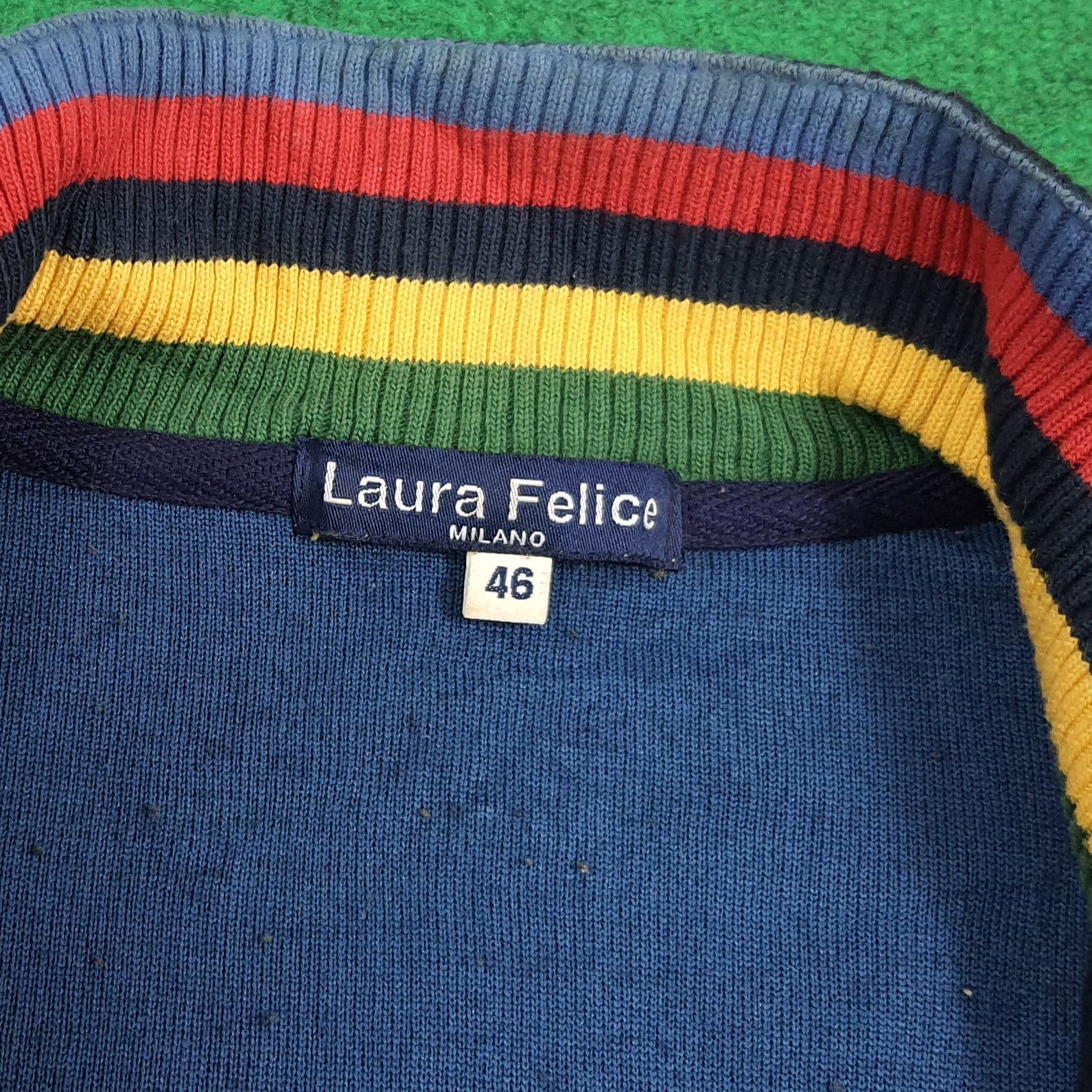 Vintage Vintage 90s Laura Felice Milano Jacket Ribbed Sweater C282N6 Size US S / EU 44-46 / 1 - 9 Thumbnail