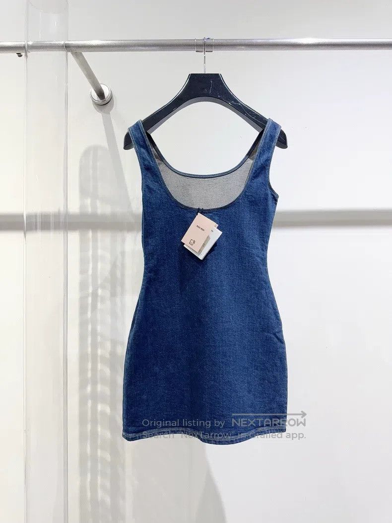 Miu Miu Miu Miu 36 Spring and summer denim dress Size S / US 4 / IT 40 - 2 Thumbnail