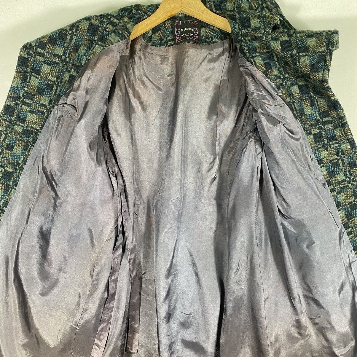 Other Vintage 60s Elgee Of London Wool Long Button Jacket Size M / US 6-8 / IT 42-44 - 9 Thumbnail