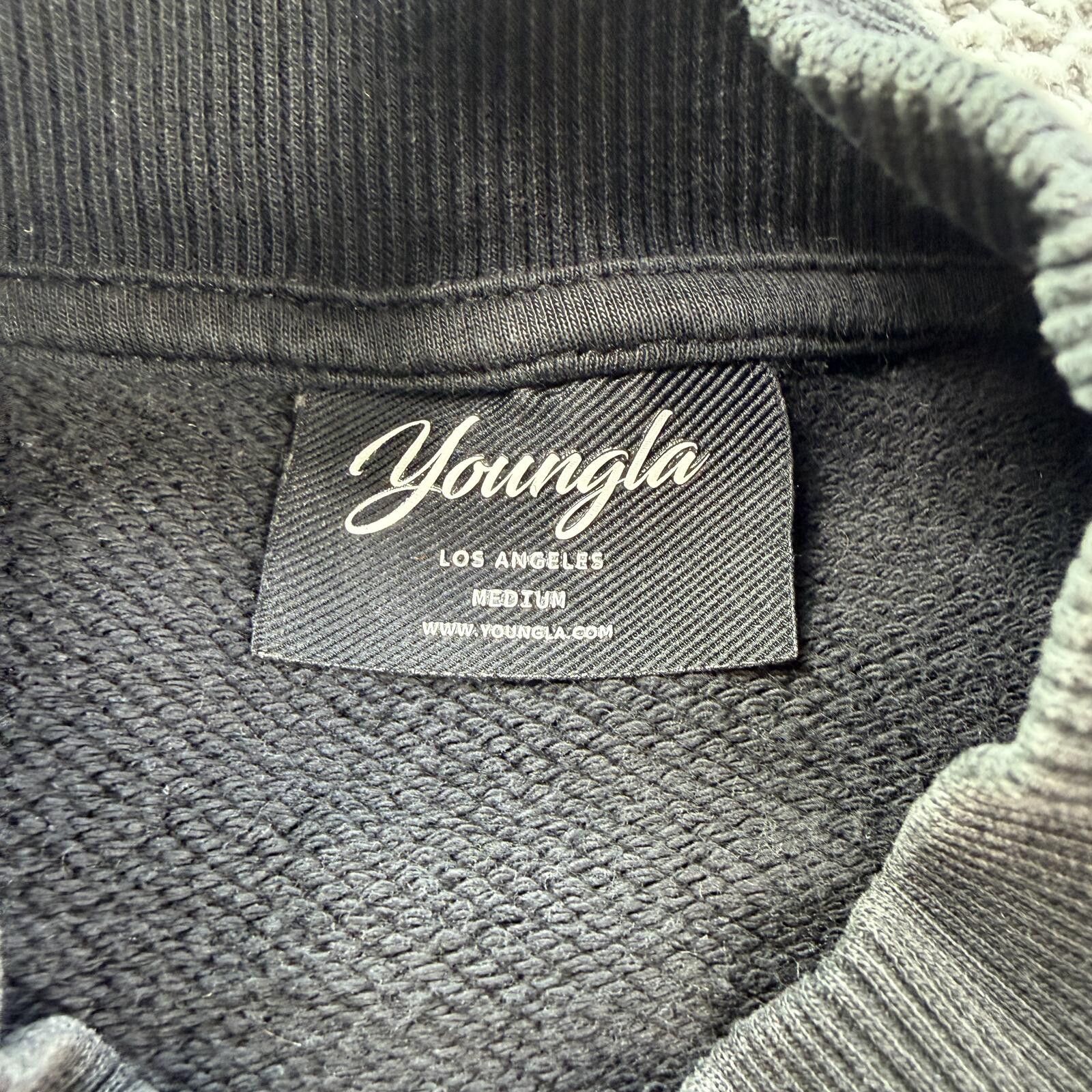 YoungLA YoungLA Script Logo Crewneck Sweatshirt Black Gym Mens M Size US M / EU 48-50 / 2 - 3 Thumbnail