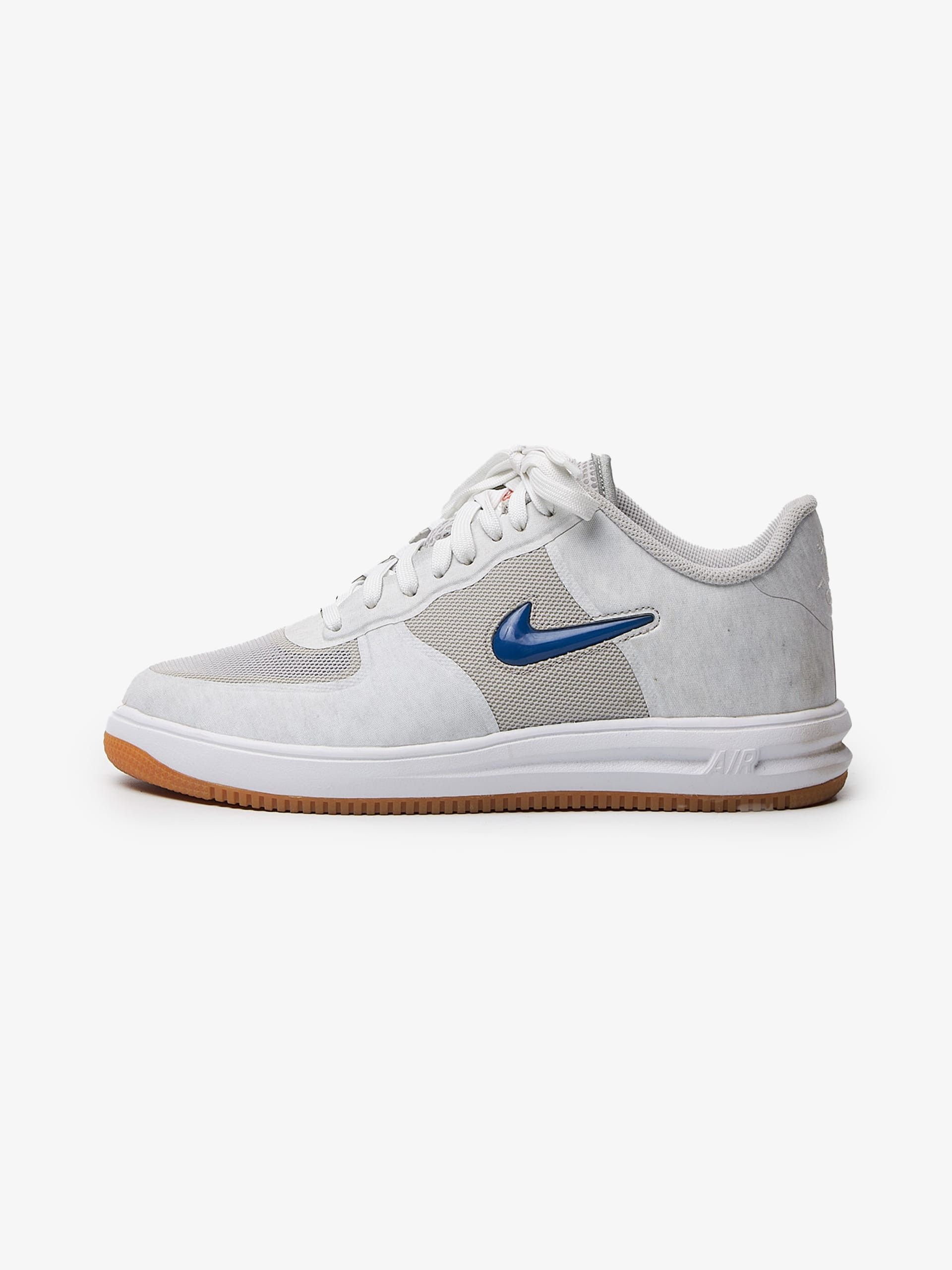 White And Light Gray Lunar Force Sneakers