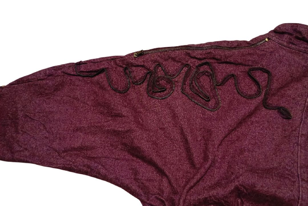 Isamu Katayama Backlash Archive Full Lace Western Maroon DenimJacket iron Multi Zip Size US L / EU 52-54 / 3 - 15 Thumbnail