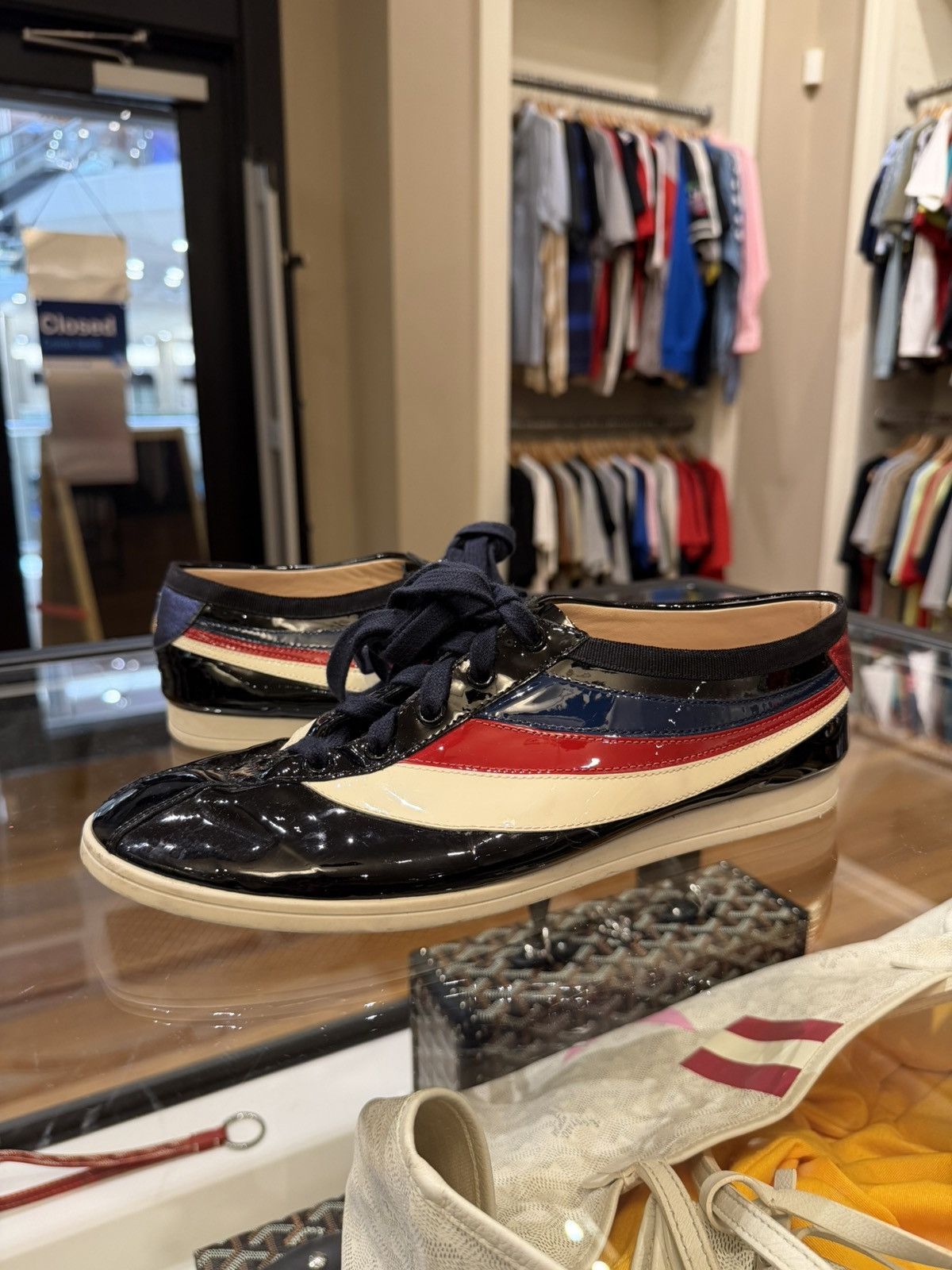 Gucci Gucci Falacer Patent Leather Sneaker Size US 6.5 / EU 39-40 - 2 Thumbnail
