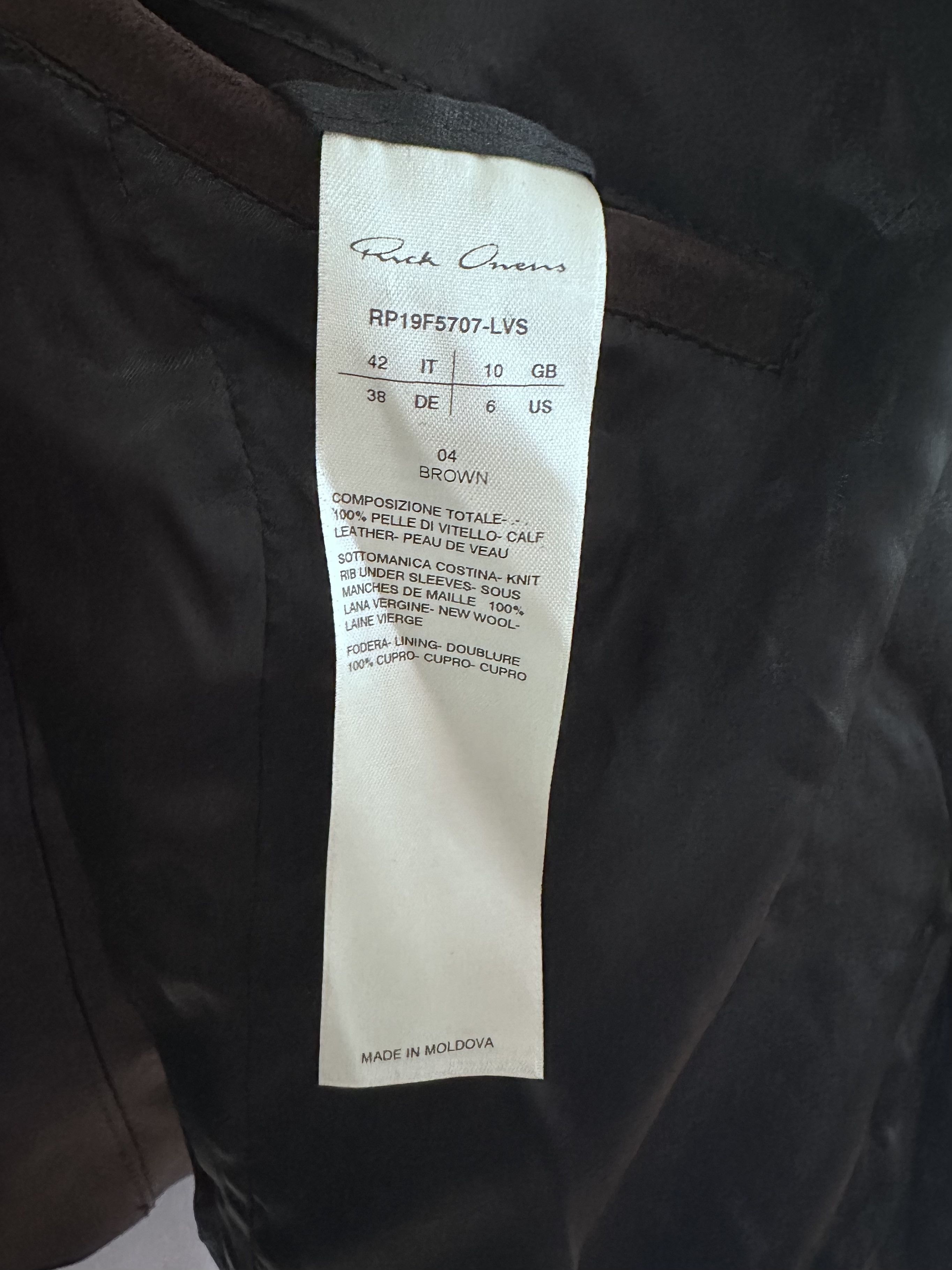 Rick Owens Rick Owens Low Neck Biker Jacket Size M / US 6-8 / IT 42-44 - 10 Thumbnail