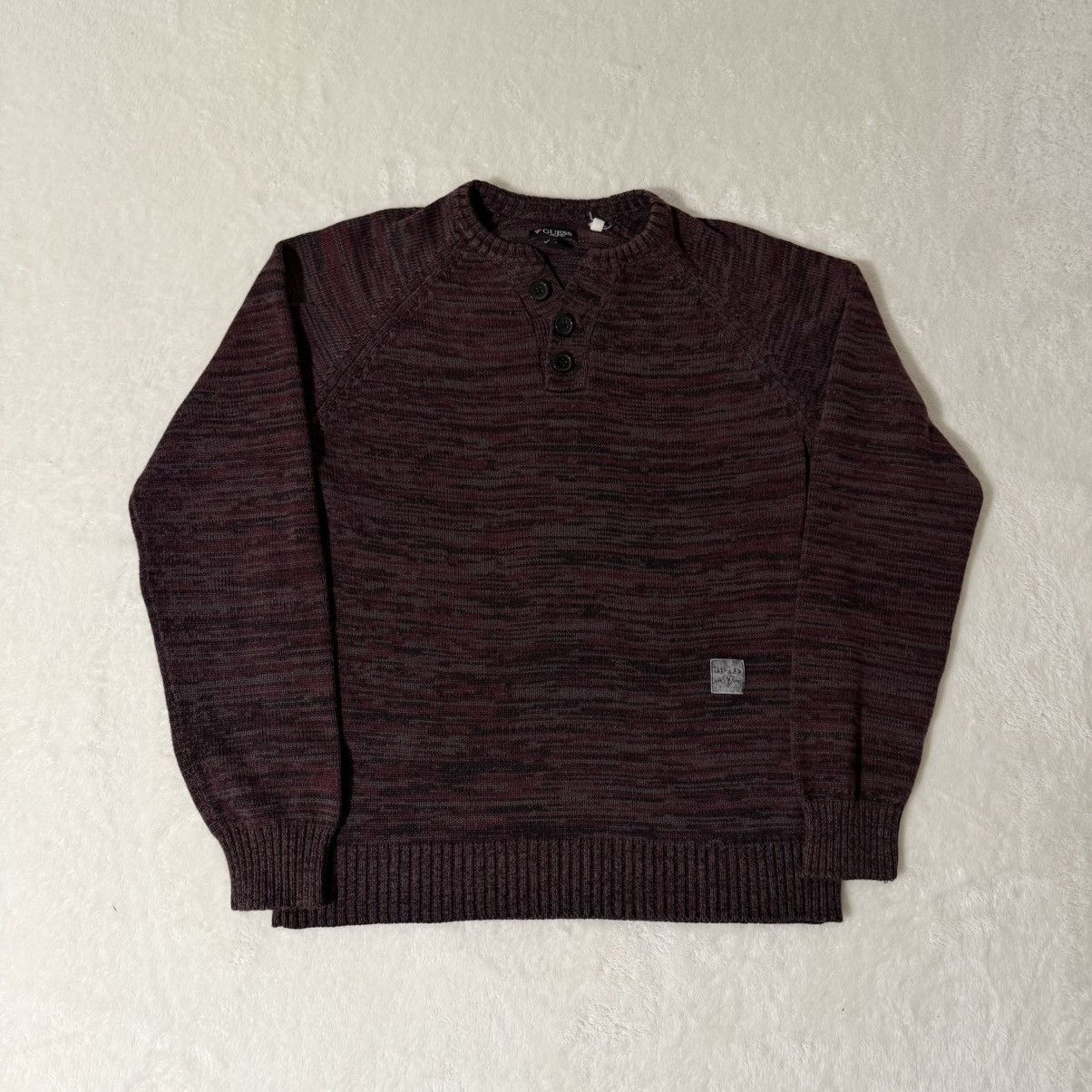 Guess Vintage Guess Henley Knit Sweater Size US S / EU 44-46 / 1 - 1 Thumbnail