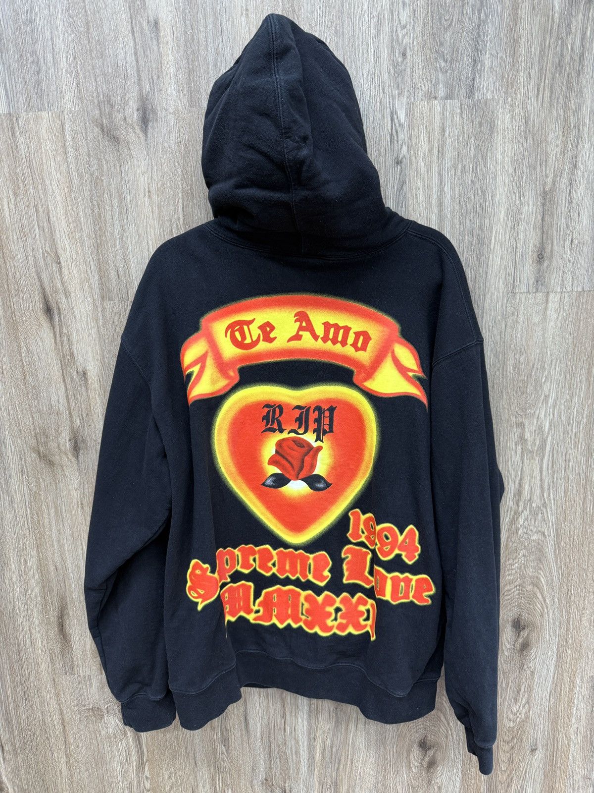 Supreme Supreme Love To Amo Black Pull Over Hoodie Size US XL / EU 56 / 4 - 8 Thumbnail