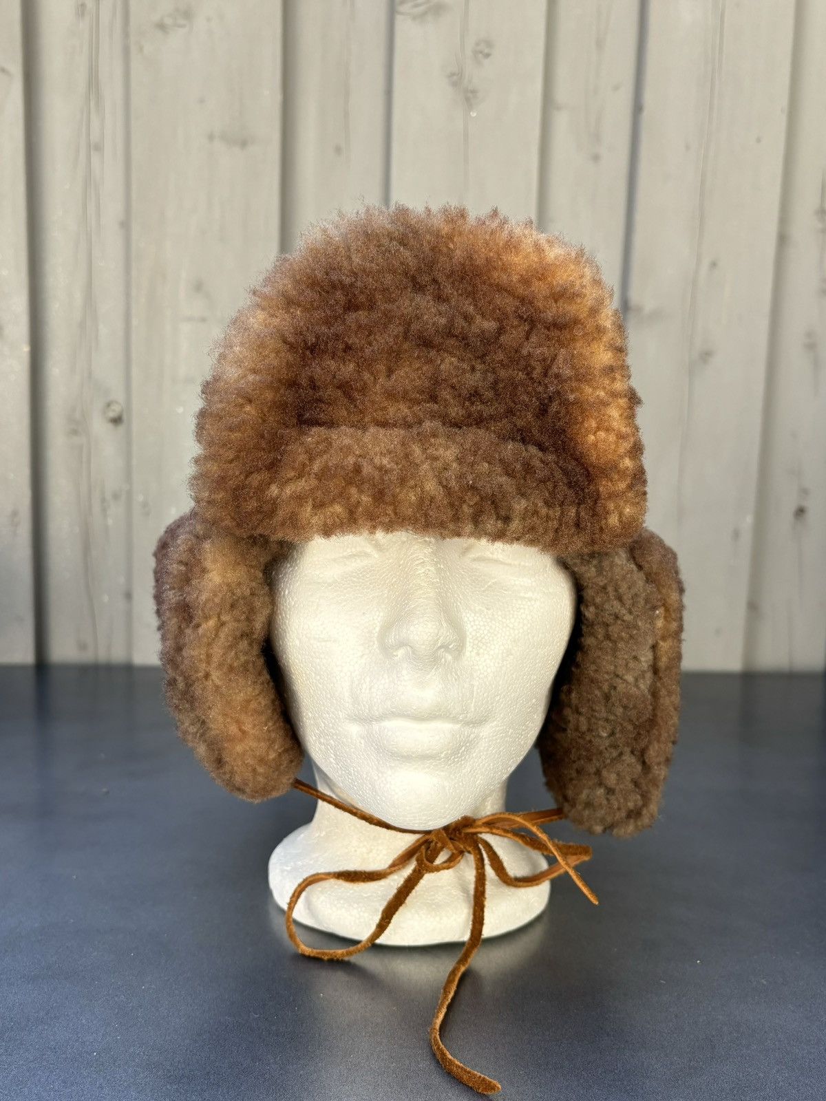 Vintage Vintage Shearling Trapper Sheepskin Ushanka Aviator Hunting Size ONE SIZE - 2 Thumbnail