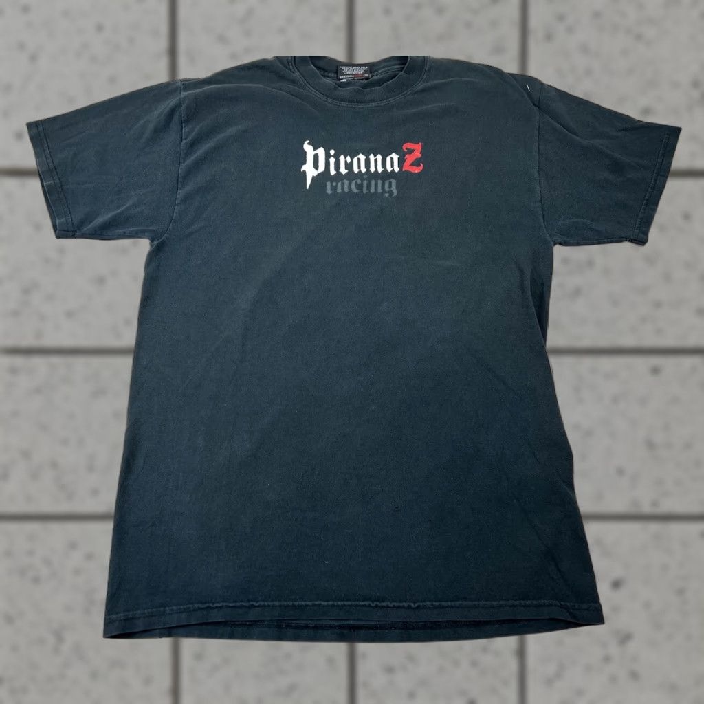 Vintage VINTAGE Pirana T-Shirt Racing Gear Mens Black L Shirt Short Sleeve Size L Size US L / EU 52-54 / 3 - 1 Thumbnail
