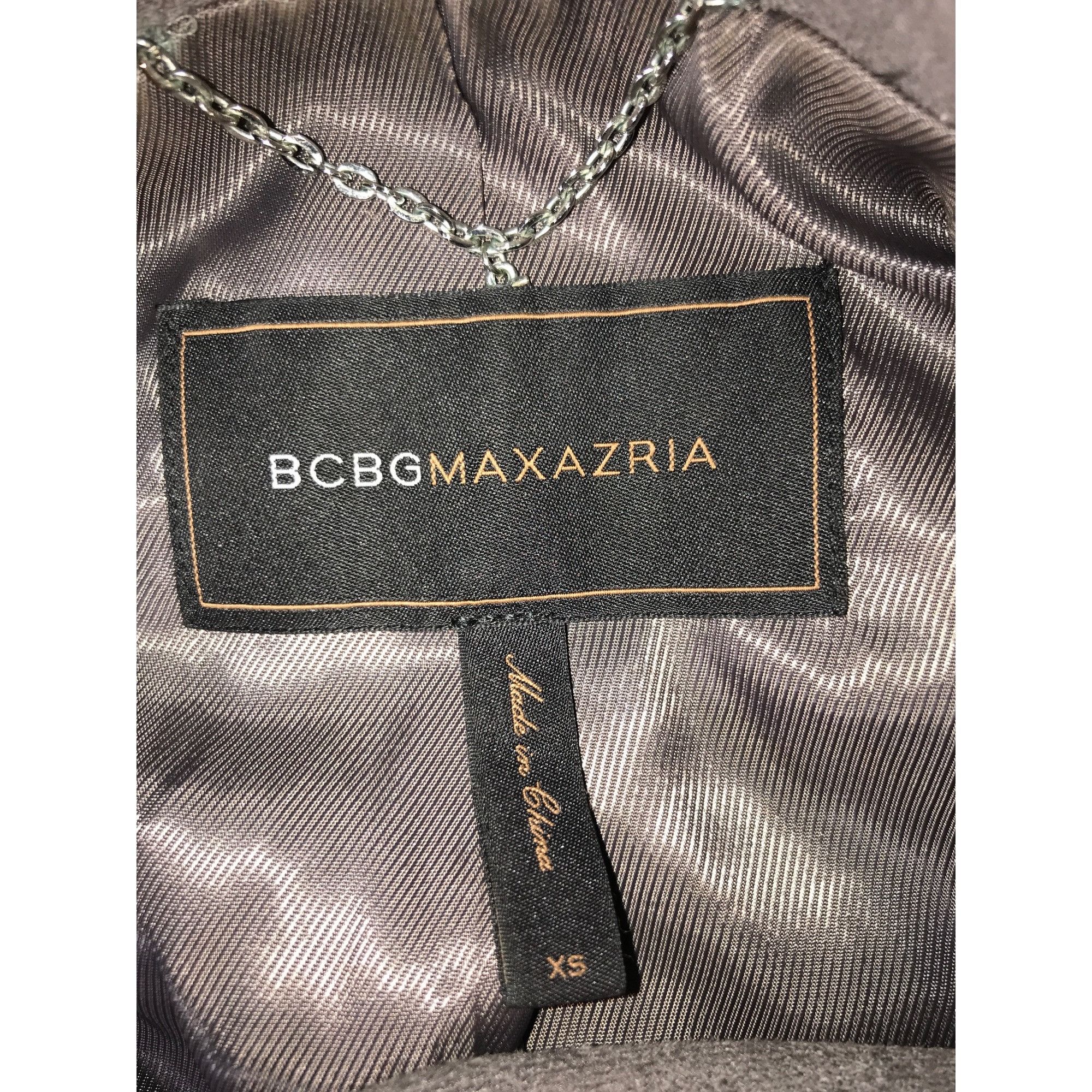 Vintage BCBGMaxazira Women Gray Faux Suede Moto Jacket Size XS / US 0-2 / IT 36-38 - 3 Thumbnail