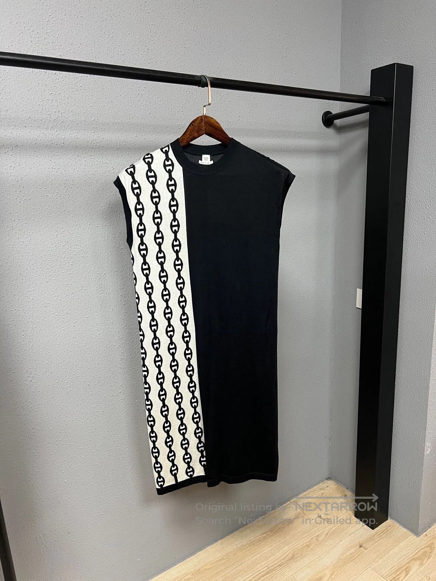 Hermes hermes black and white knit dress. Size XS / US 0-2 / IT 36-38 - 1 Thumbnail