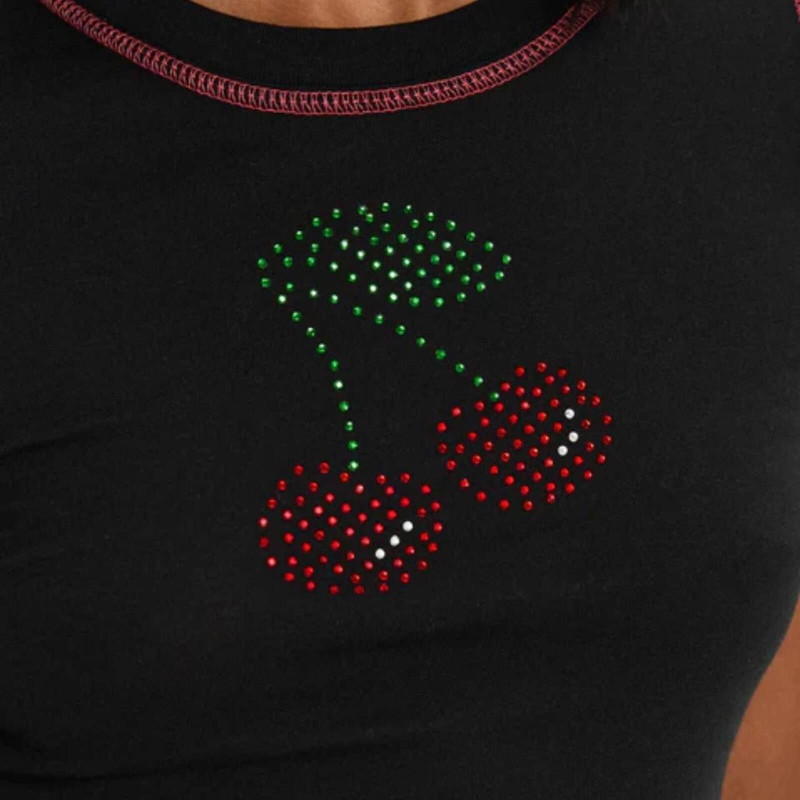 Other Princess Polly Cherrie Kisses Top Black Size XS / US 0-2 / IT 36-38 - 3 Thumbnail