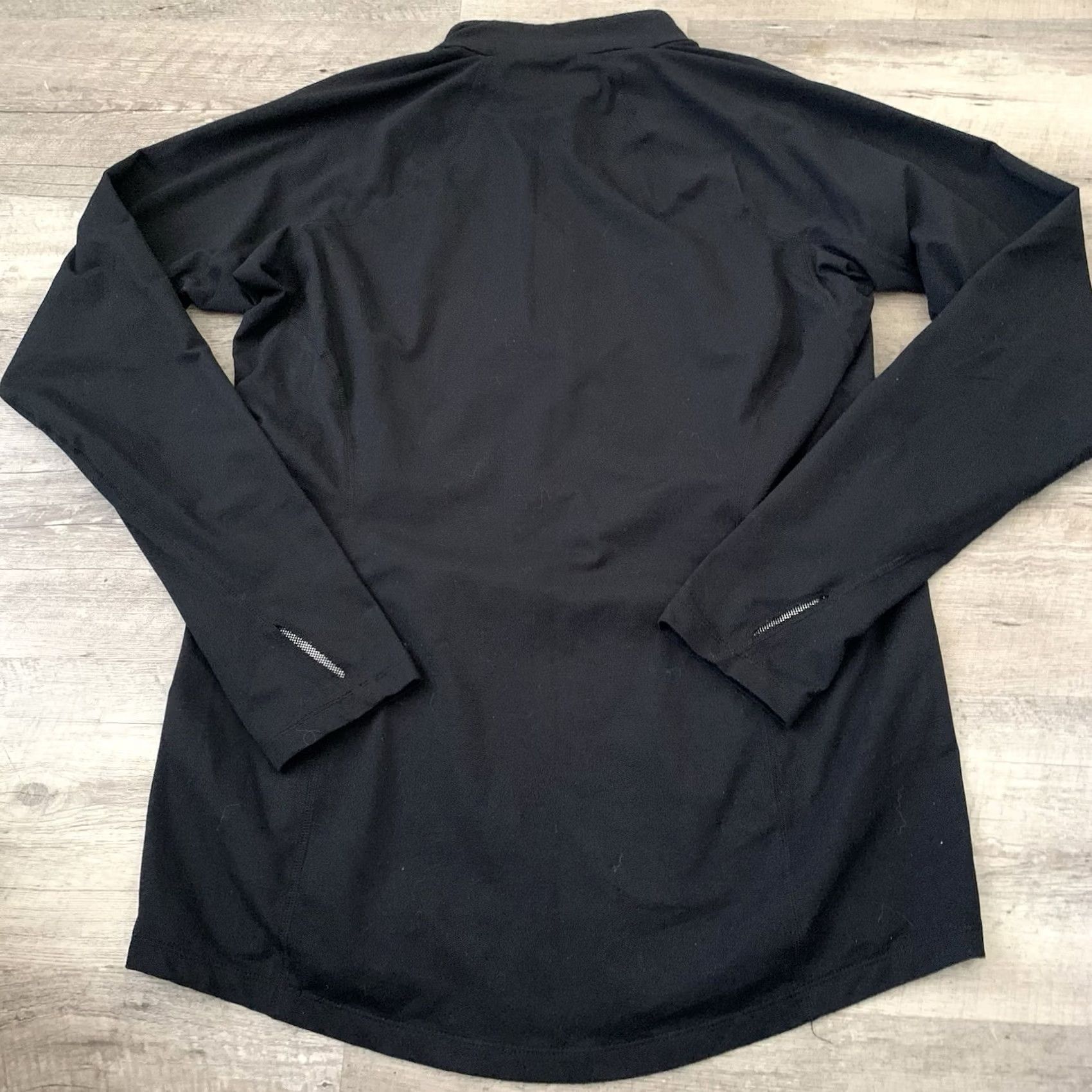 Vintage Columbia 1/4 Zip Pullover Womens Large Black Omni-Heat Shirt Light Thumbholes Activewear Hiking Running Walking Size L / US 10 / IT 46 - 5 Thumbnail