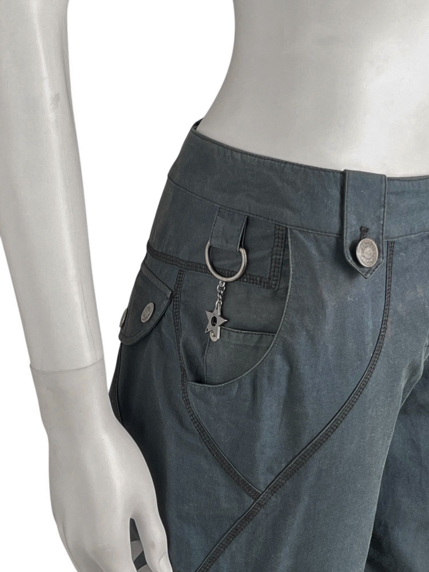 Dior by John Galliano S/S 2004 Bondage Blue Star Pants Size 28" / US 6 / IT 42 - 6 Thumbnail