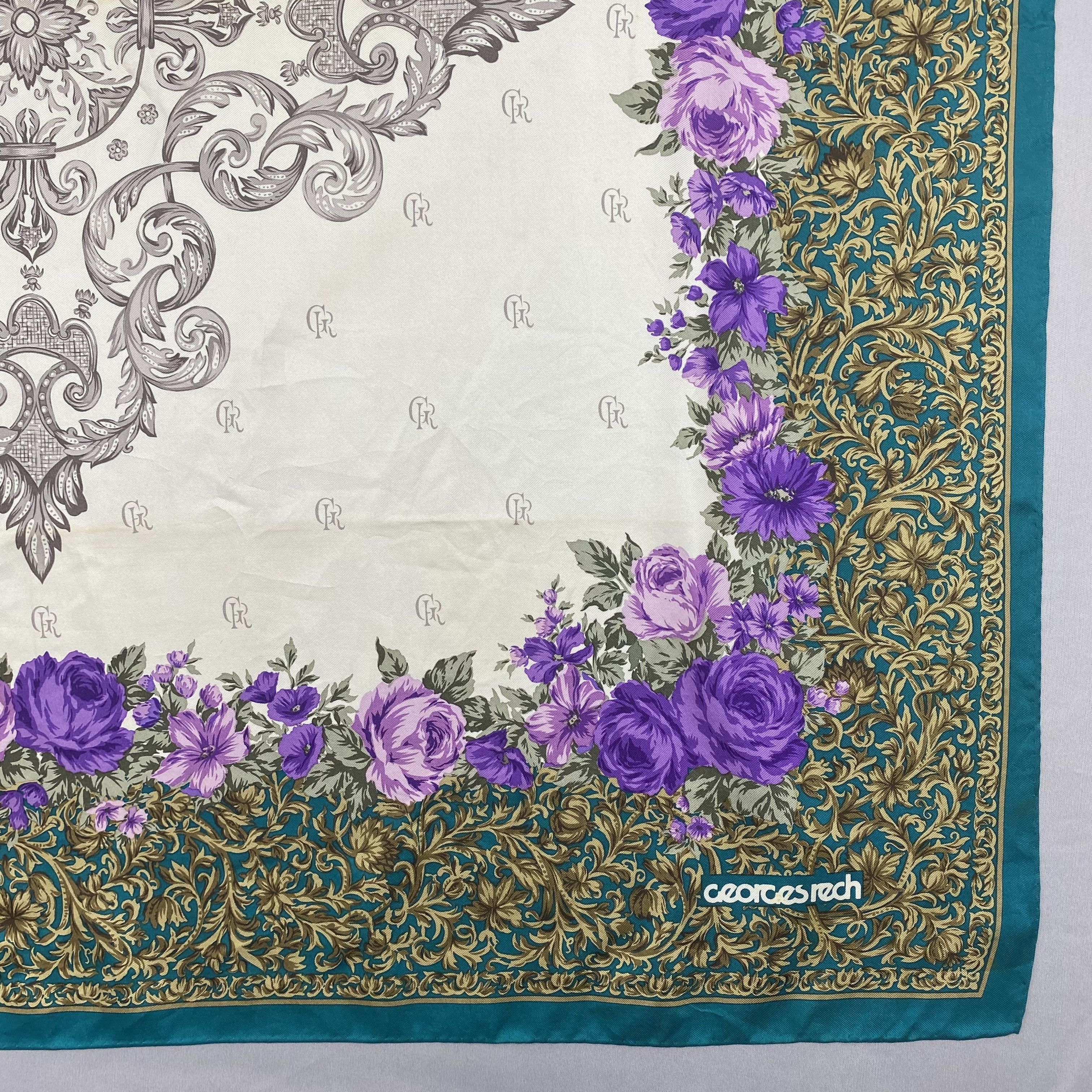 Japanese Brand Vintage Georges Rech SILK Scarf Twill Wraps Scarves Size ONE SIZE - 5 Thumbnail