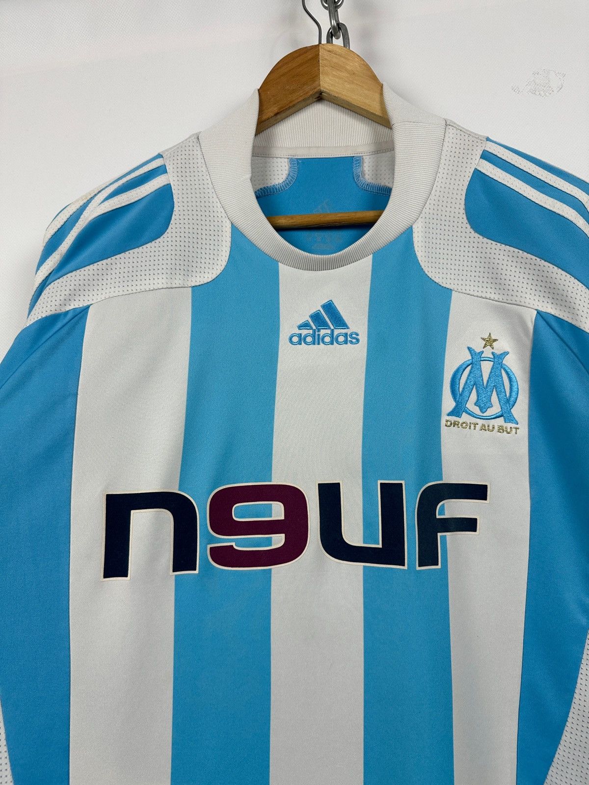 Adidas 2007/08 Adidas Olimpique Marseille Vintage Soccer Jersey Size US XL / EU 56 / 4 - 8 Thumbnail