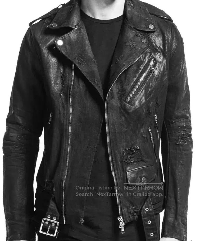 Amiri Amiri Size S Waxed motorcycle denim jacket Size US S / EU 44-46 / 1 - 9 Thumbnail
