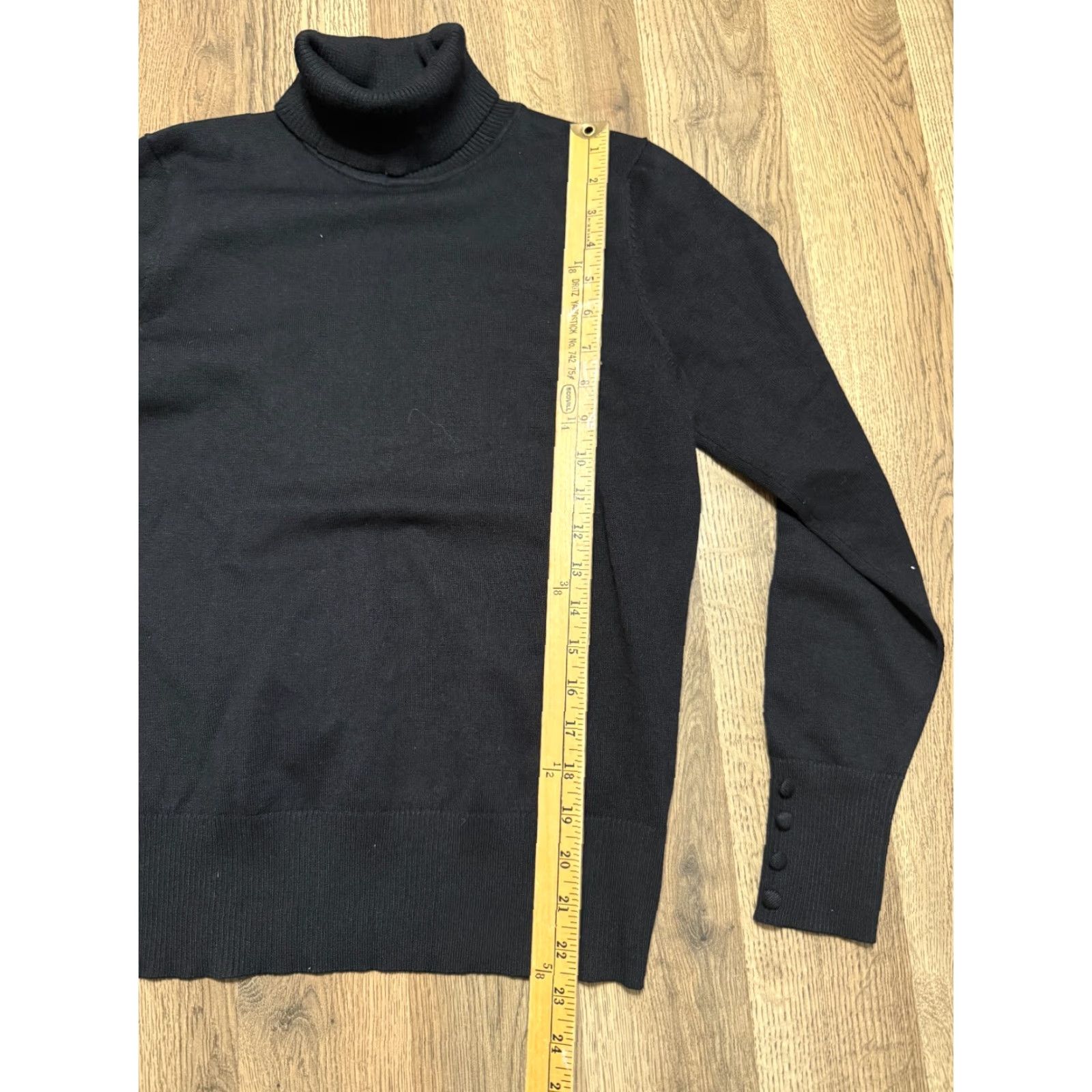 Vintage VINTAGE Cupio Sweater Shirt Womens M Black Turtleneck Long Sleeve Pullover Size M / US 6-8 / IT 42-44 - 7 Thumbnail