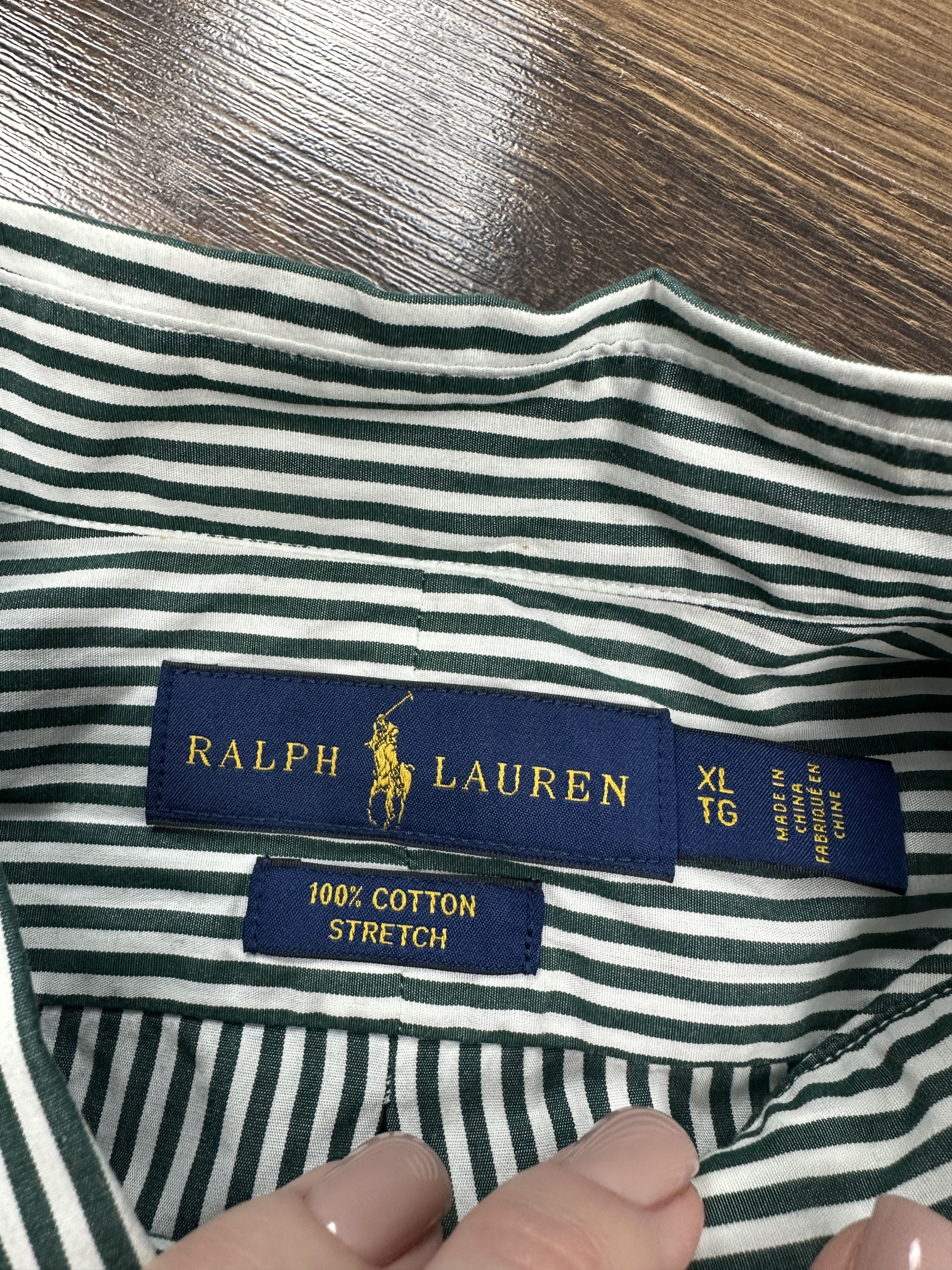 Polo Ralph Lauren × Ralph Lauren Polo Ralph Lauren Vintage Long Sleeve Striped Shirt Size US XL / EU 56 / 4 - 4 Thumbnail