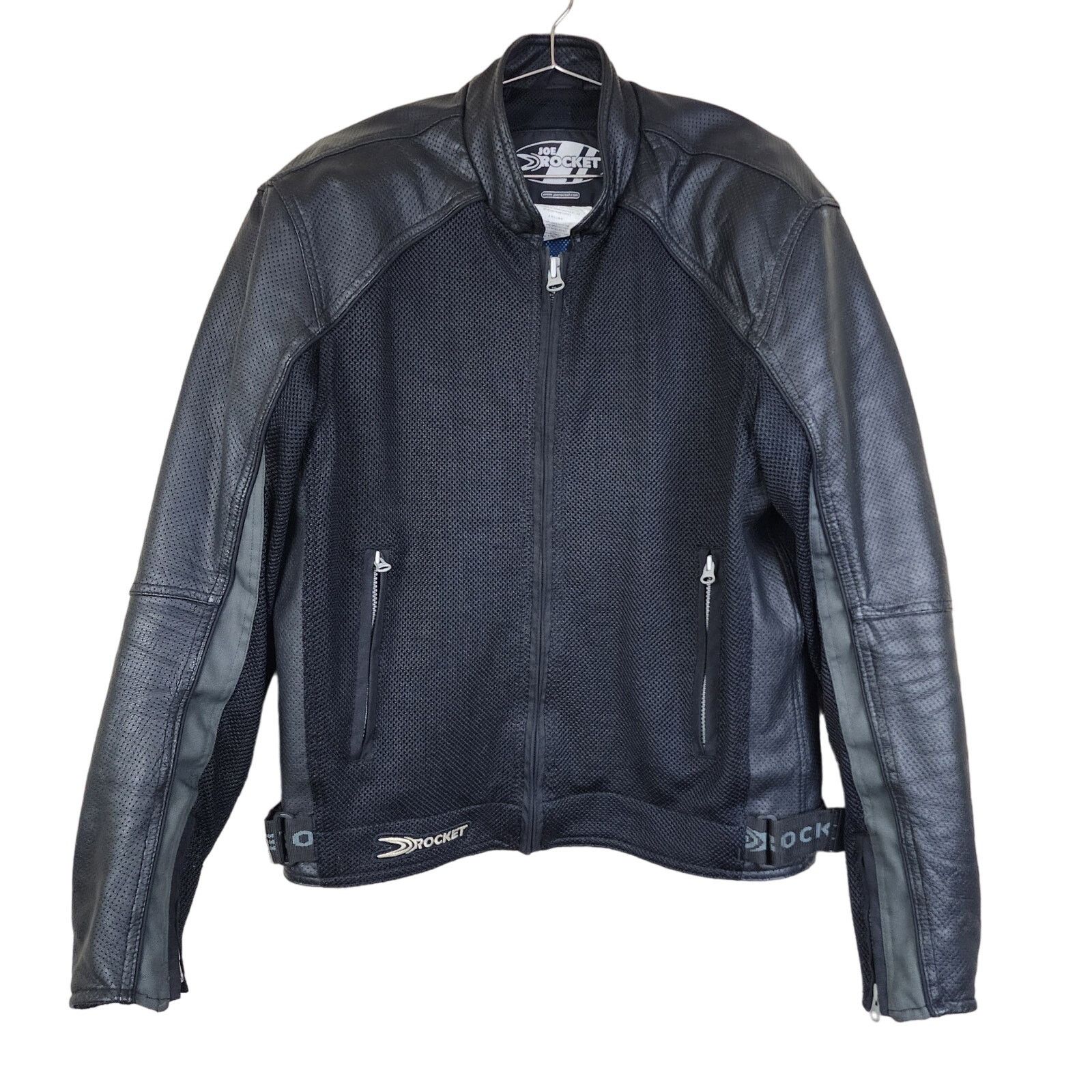 Joe Rocket Joe Rocket Mens Black Leather Large Armored Riding Jacket ...