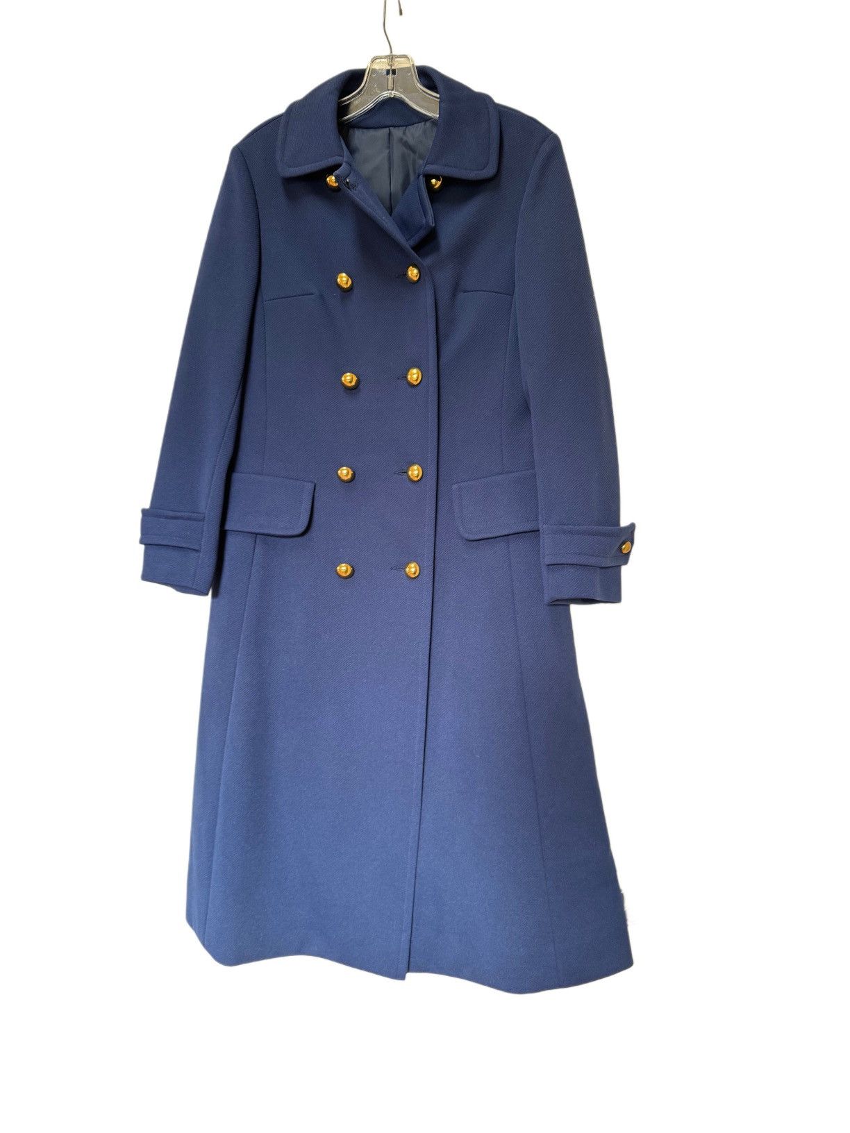 Vintage Alligator navy blue Peacoat women’s vintage 70s coat gold Size M / US 6-8 / IT 42-44 - 1 Thumbnail