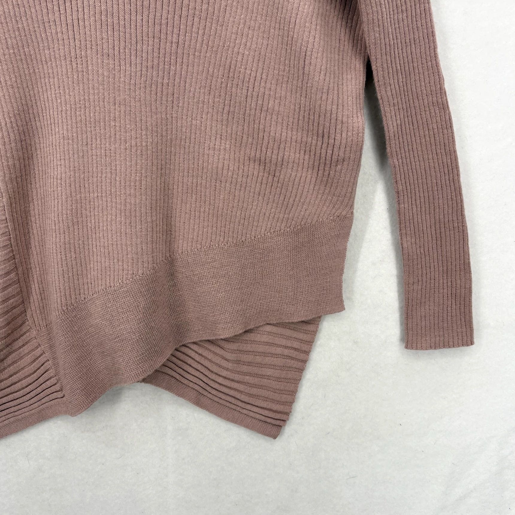 Allsaints AllSaints Sweater Womens XS Pink Keld Olivo V-Neck Knit Wool Alpaca Italy pullover tight-knit Size XS / US 0-2 / IT 36-38 - 3 Thumbnail