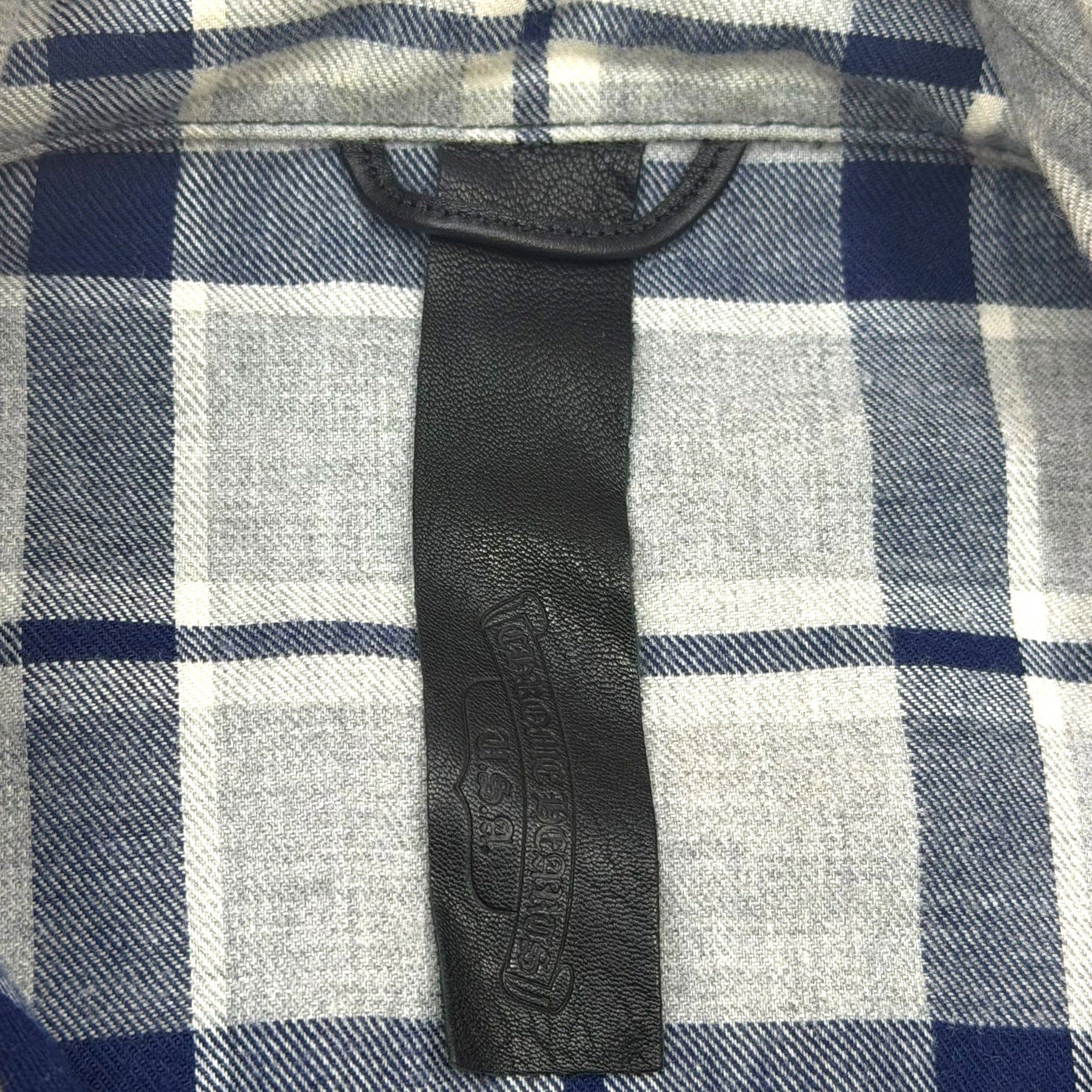 Chrome Hearts Chrome Hearts Blue/Grey Cross Patch Flannel S Size US S / EU 44-46 / 1 - 5 Thumbnail