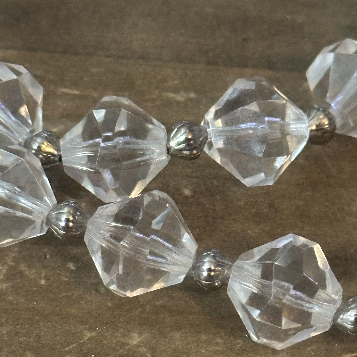 Vintage Vintage clear faceted bead necklace Size ONE SIZE - 4 Thumbnail