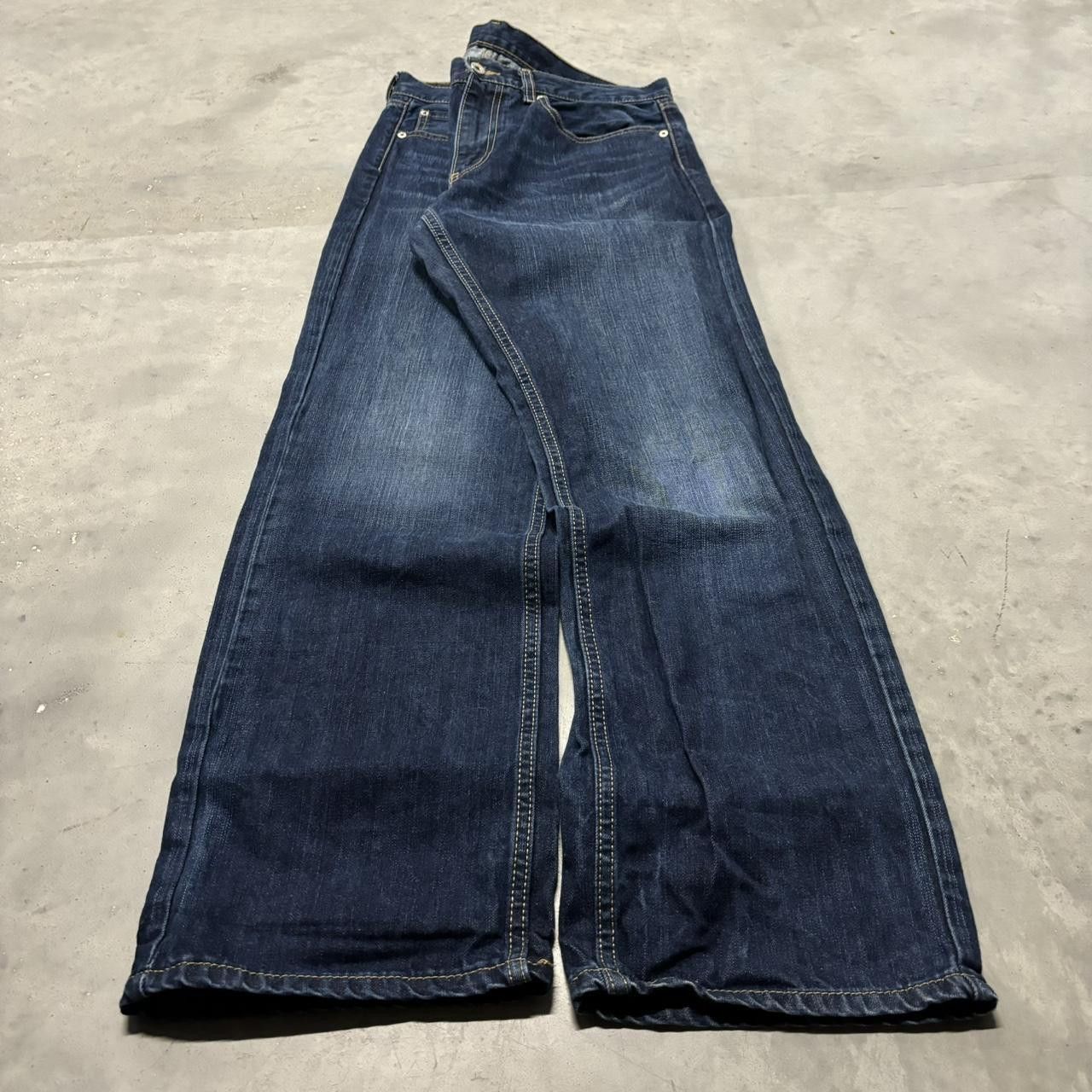 Levi's × Vintage Crazy Vintage Y2K/2000s Baggy Dark Wash Levi’s Grunge Denim Jeans! Size US 34 / EU 50 - 3 Thumbnail