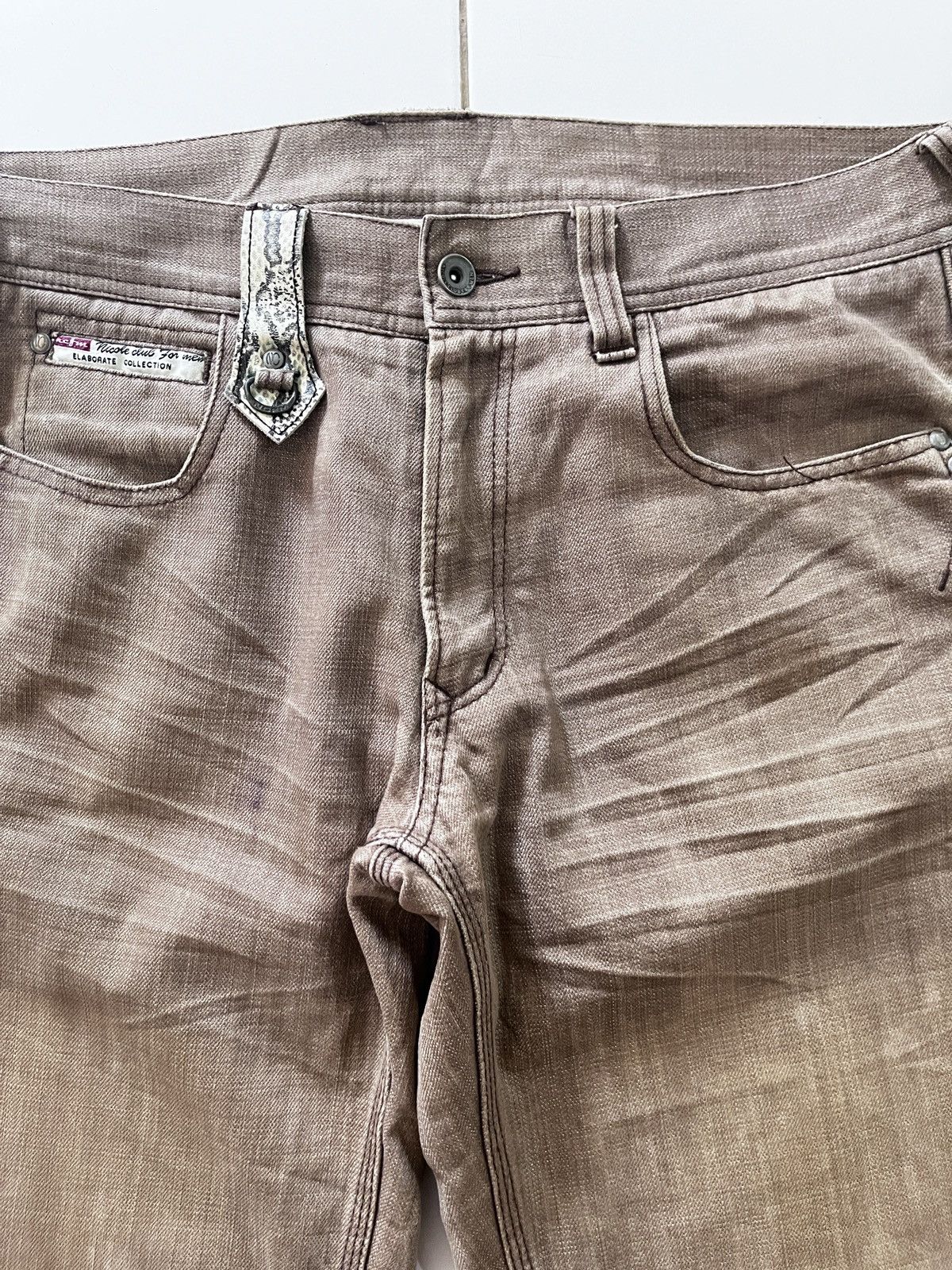 Tornado Mart JAPANESE NCFM SNAKE PHYTON FLARED JEANS Size US 33 - 8 Thumbnail