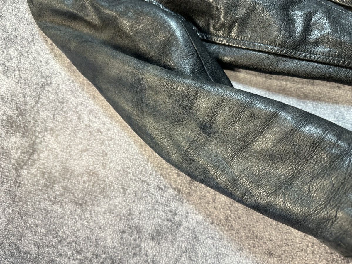 Vintage Y2K Leather Jacket Black 90s Avant Garde Opium Style USA S Size US S / EU 44-46 / 1 - 3 Thumbnail